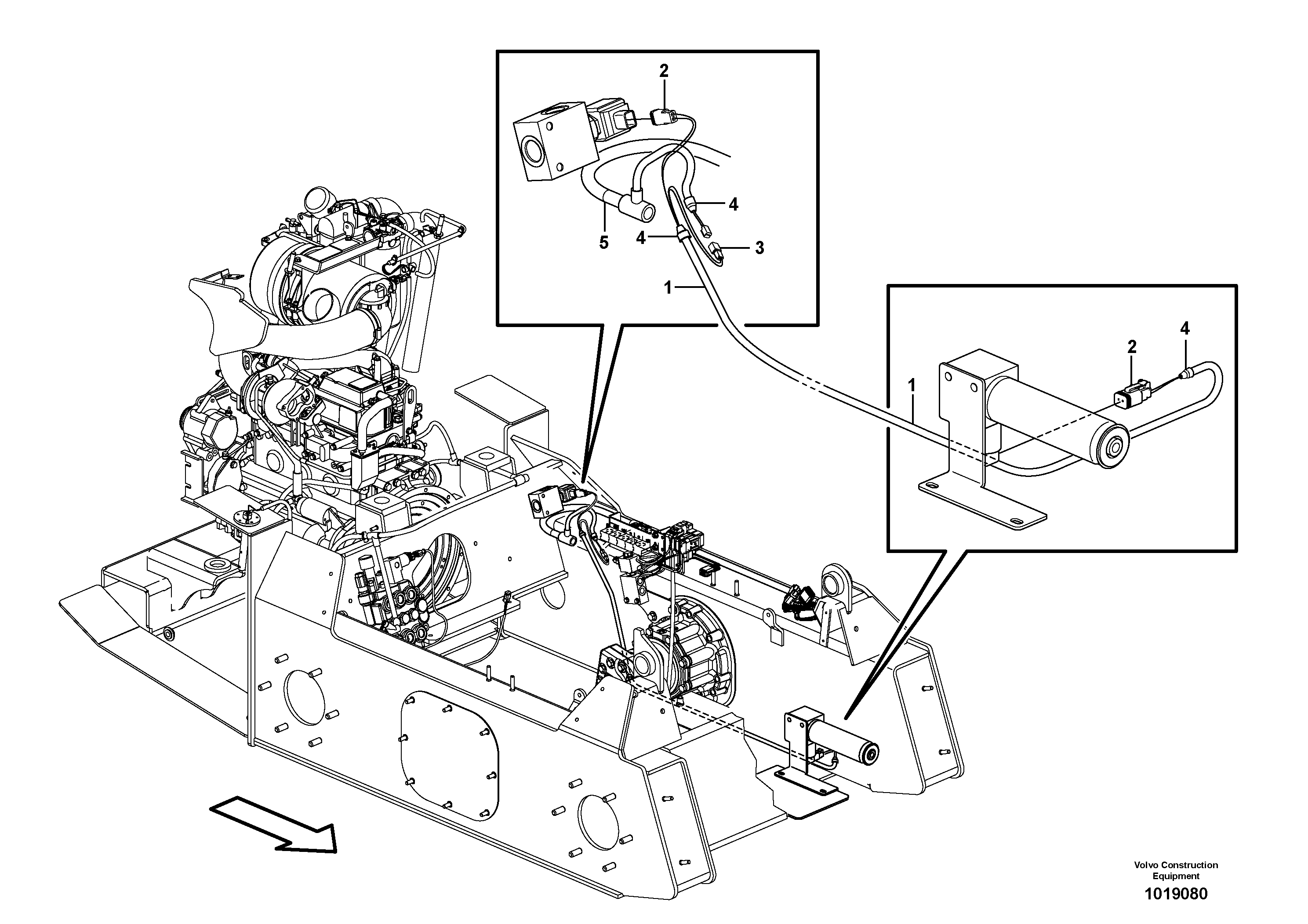 Схема запчастей Volvo MC60B - 52567 Wire harness, pilot accumulator valve MC60B