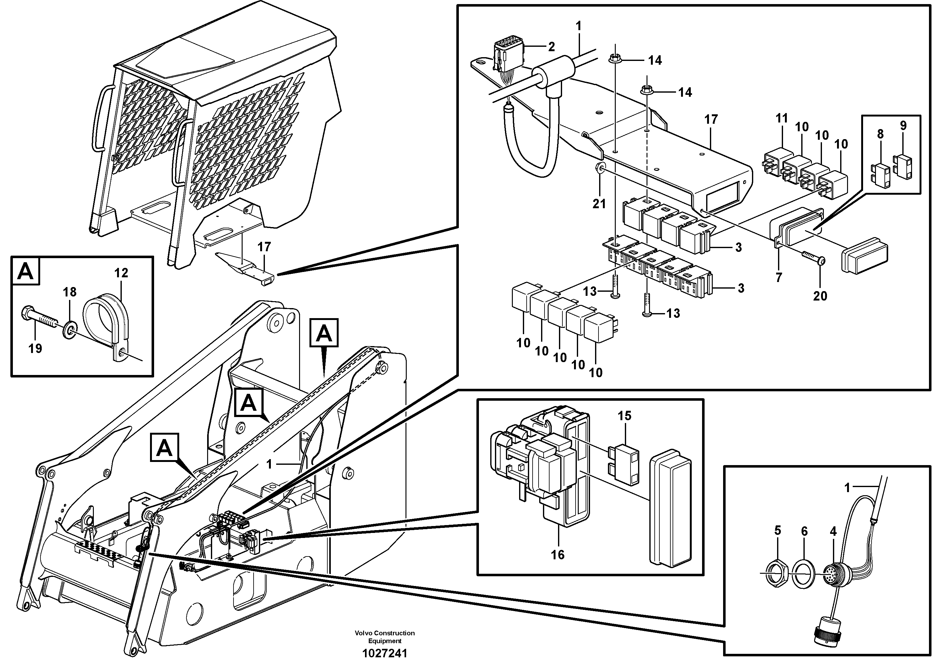 Схема запчастей Volvo MC60B - 52568 Wire harness pilot ctrl MC60B