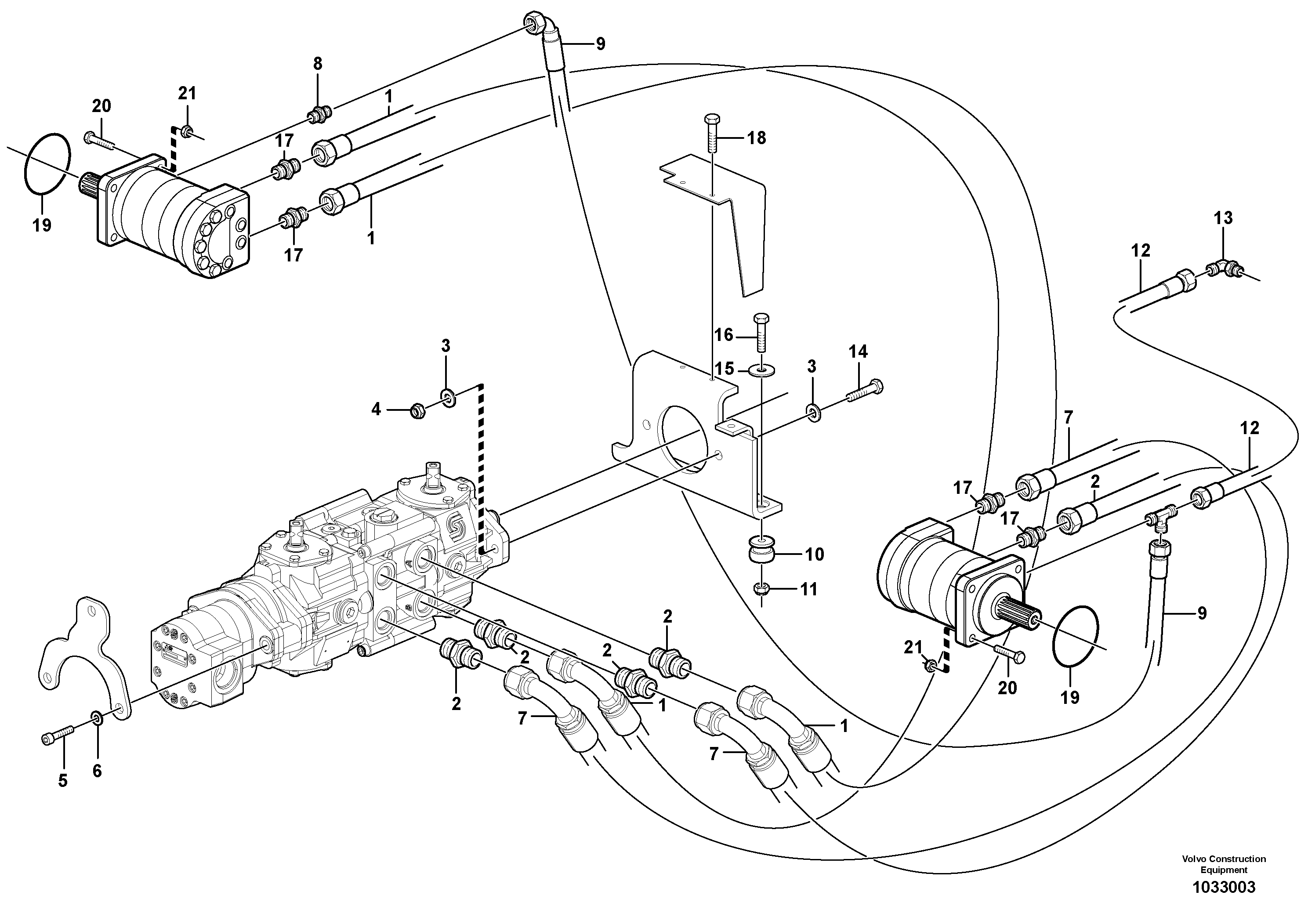 Схема запчастей Volvo MC60B - 53001 Hydraulic system Transport MC60B