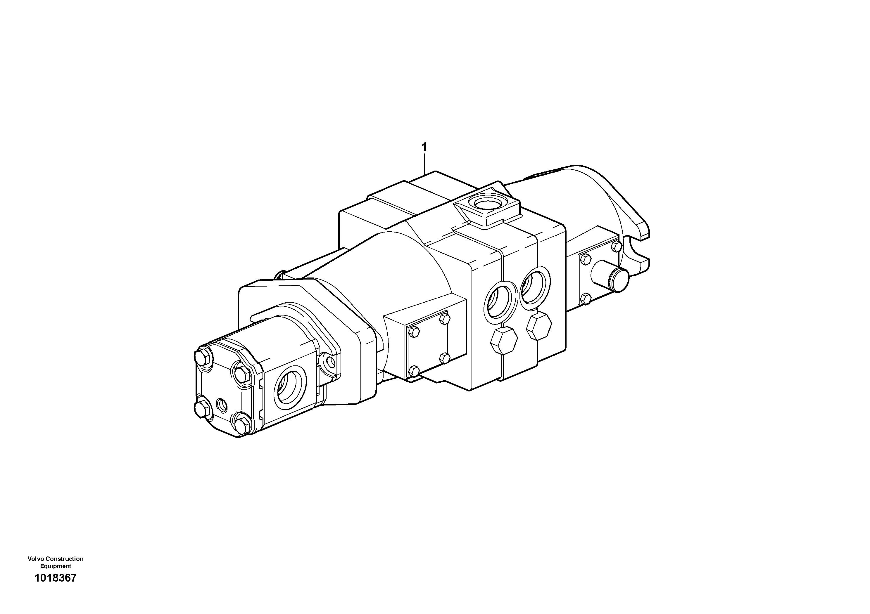 Схема запчастей Volvo MC60B - 53004 Гидронасос (основной насос) MC60B