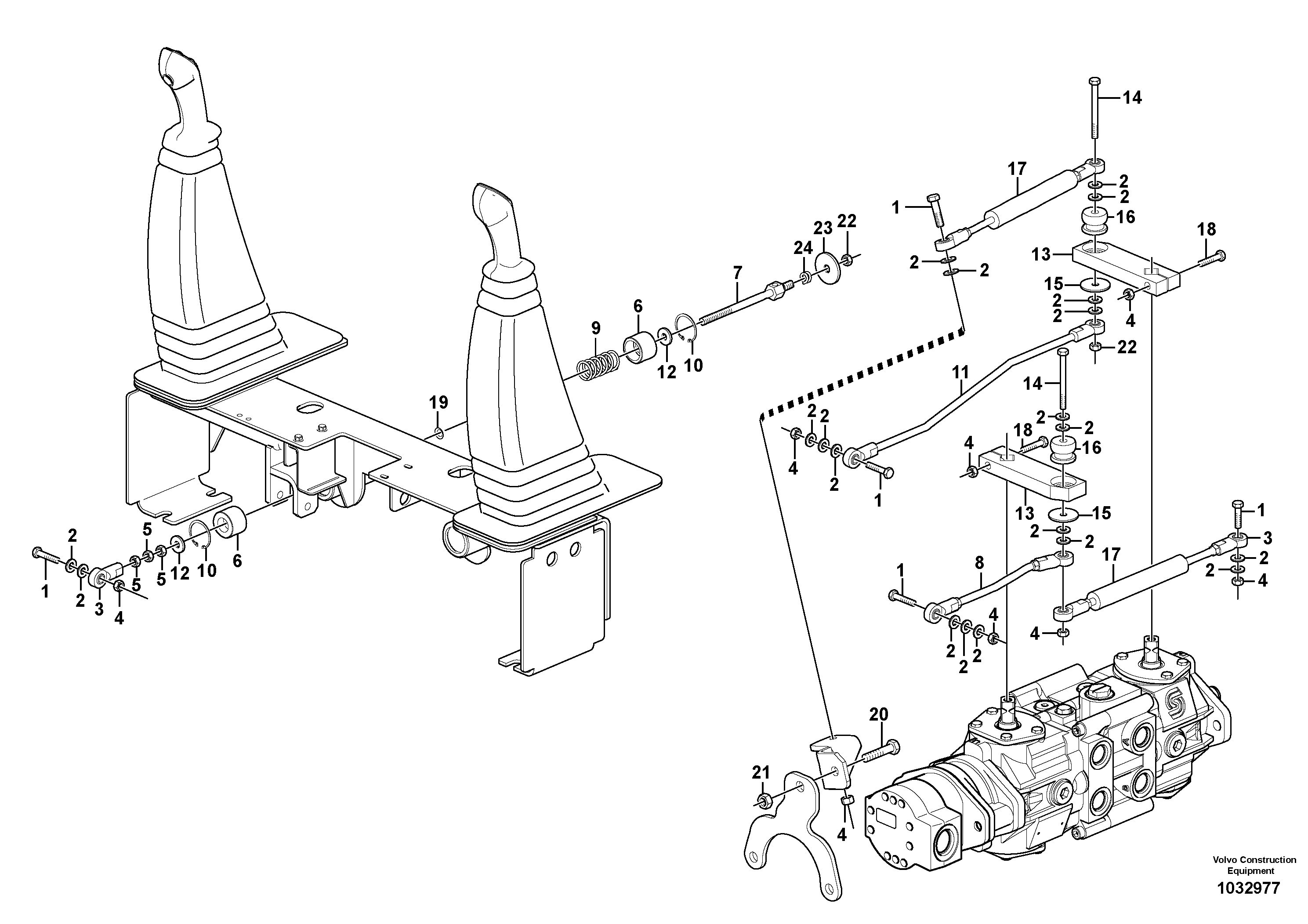 Схема запчастей Volvo MC60B - 56807 Link system MC60B