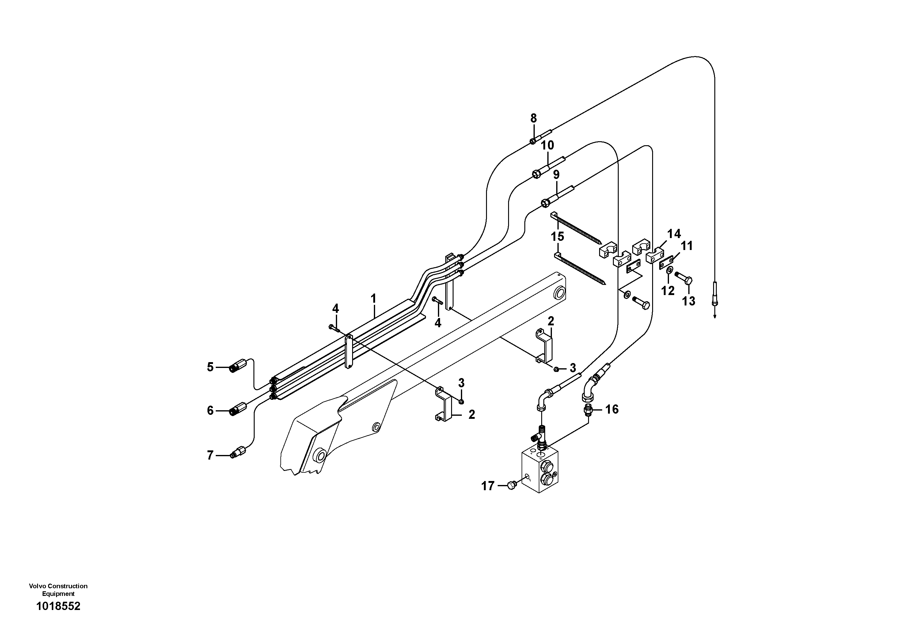 Схема запчастей Volvo MC70B - 60057 High flow hydraulic circuit MC70B