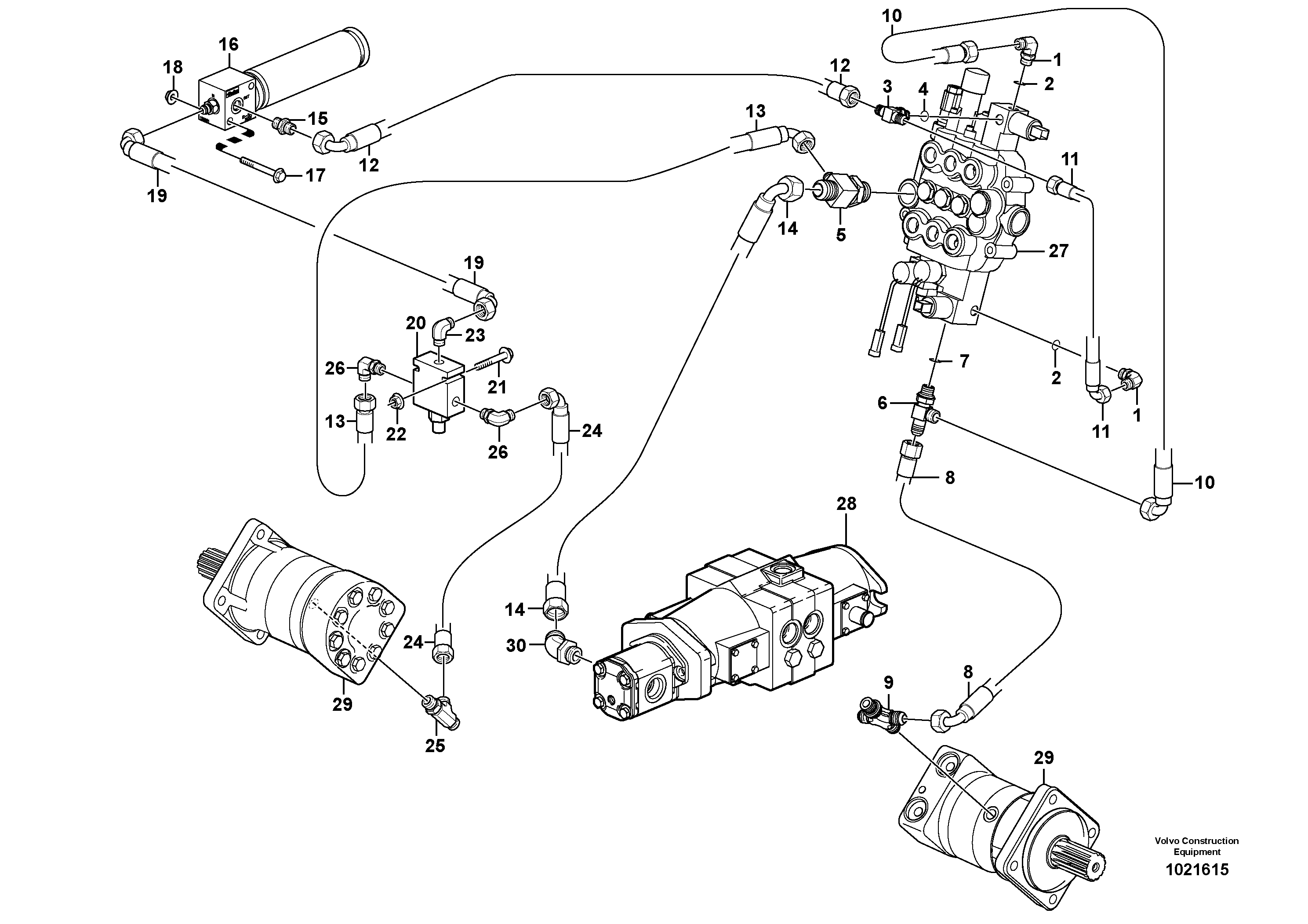 Схема запчастей Volvo MC70B - 102957 Hydraulic pressure limiting valve MC70B