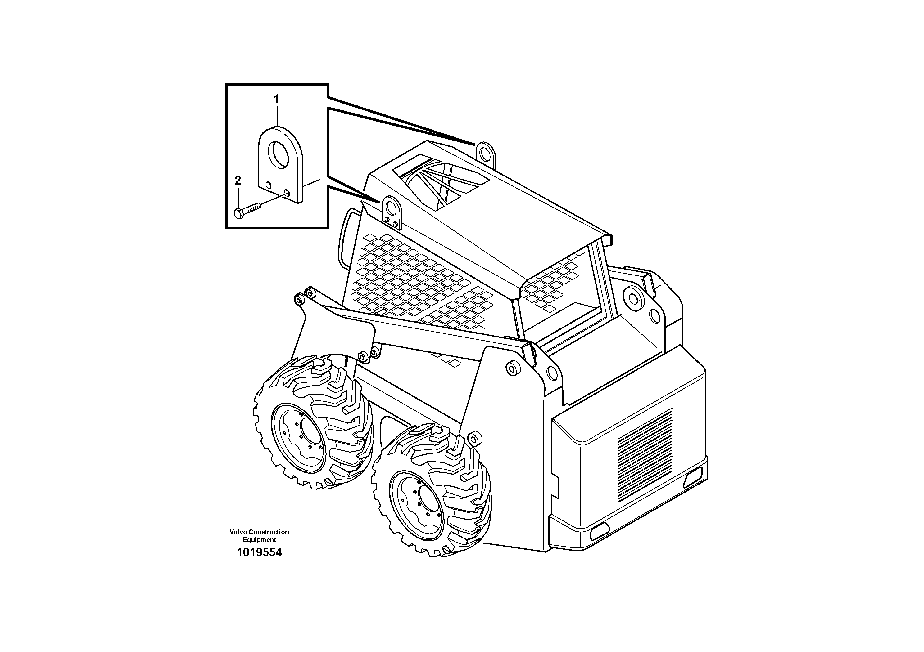 Схема запчастей Volvo MC90B - 45073 Lifting eye MC90B S/N 71000 -