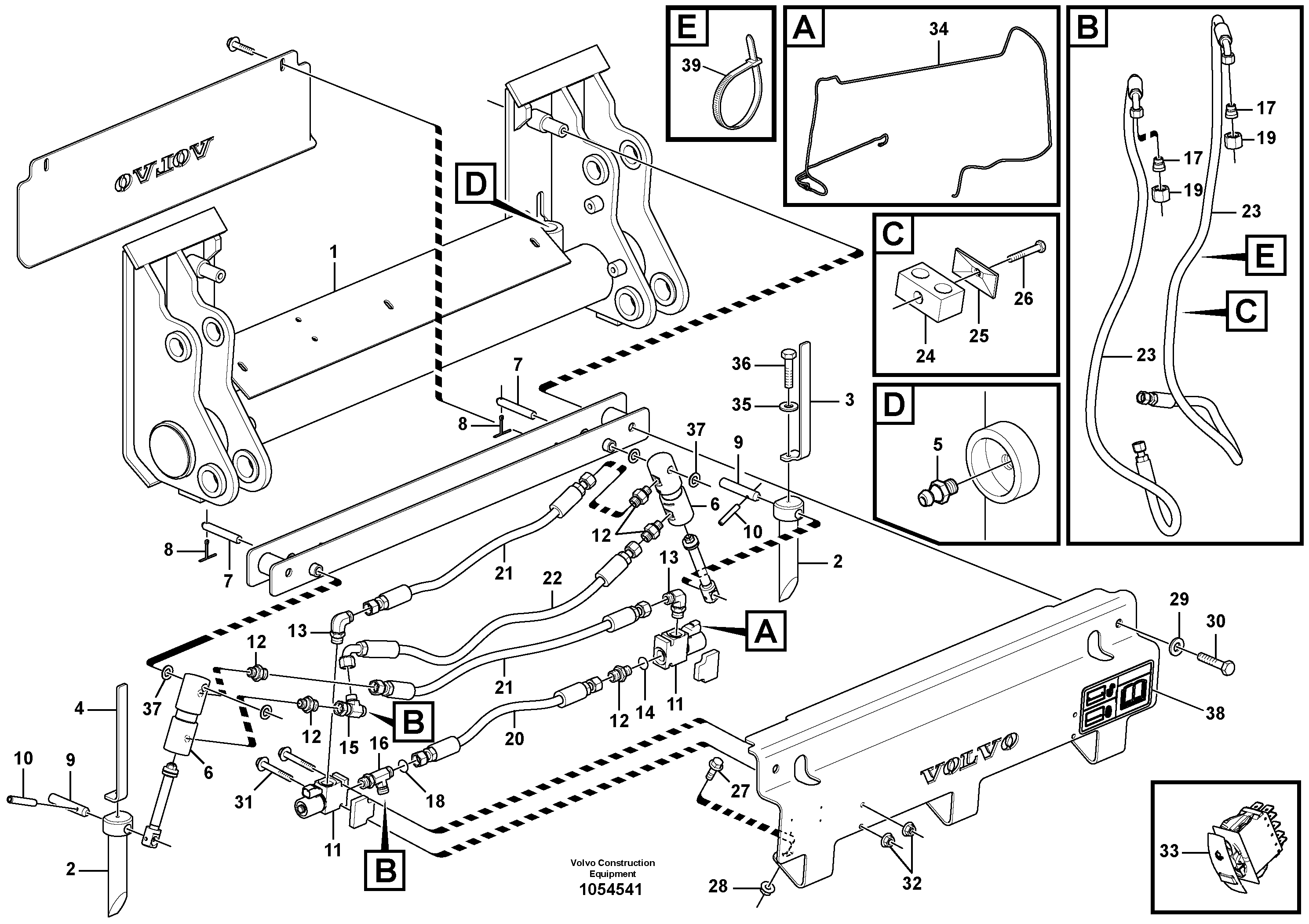 Схема запчастей Volvo MC90B - 101801 Quickfit, hydraulic MC90B S/N 71000 -