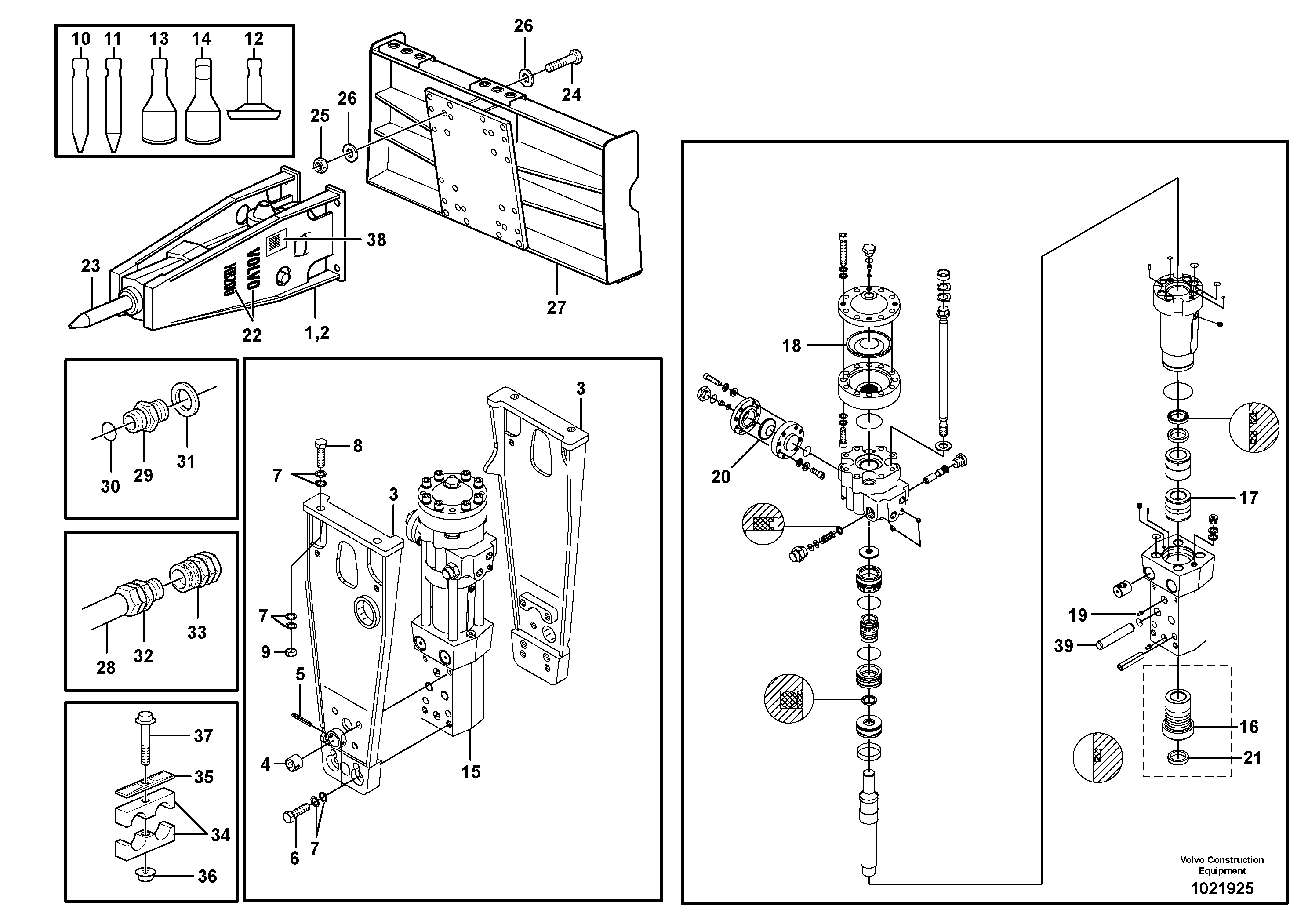 Схема запчастей Volvo MC90B - 51504 Hammer MC90B S/N 71000 -