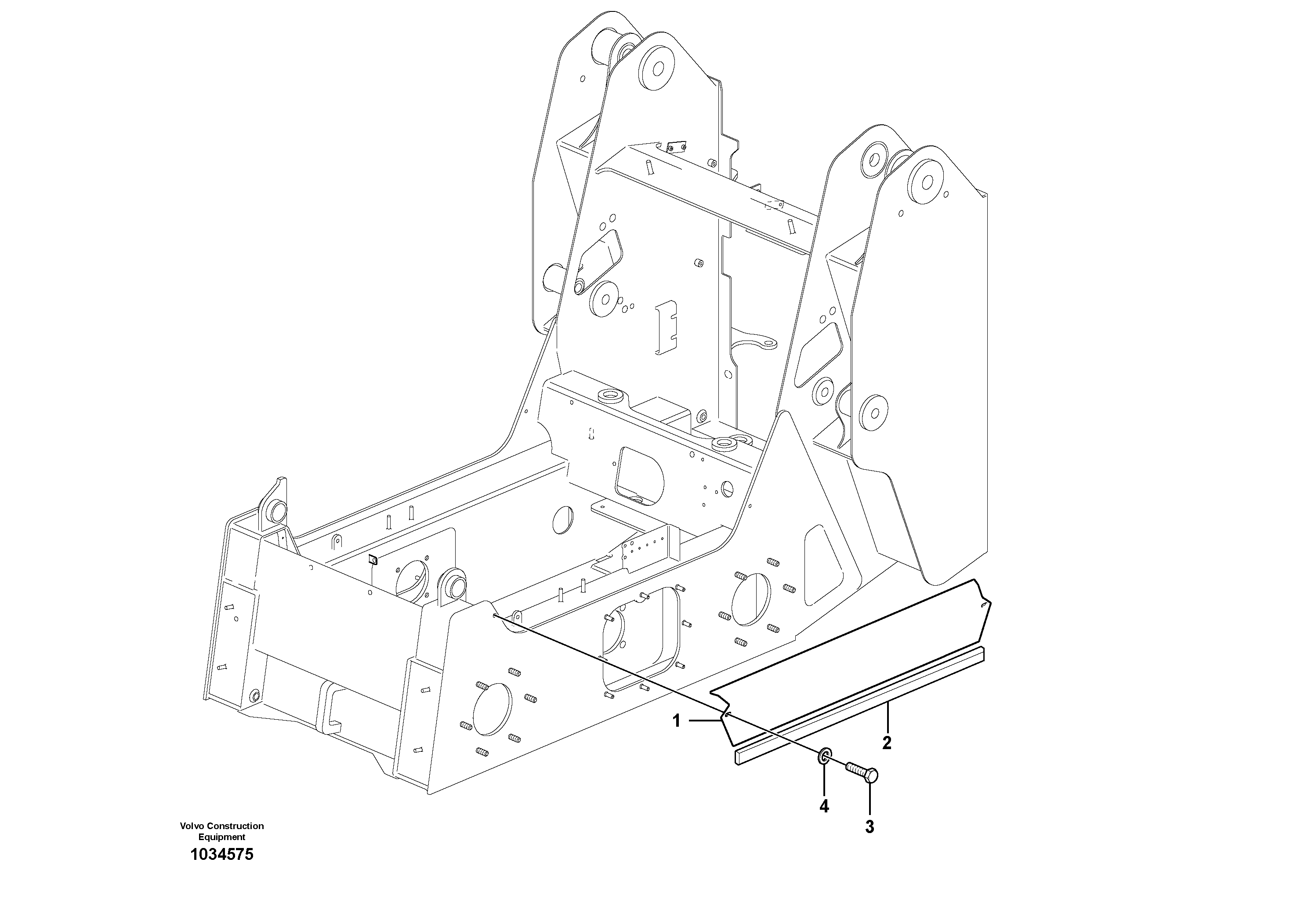 Схема запчастей Volvo MC90B - 37196 Protecting plates MC90B S/N 71000 -