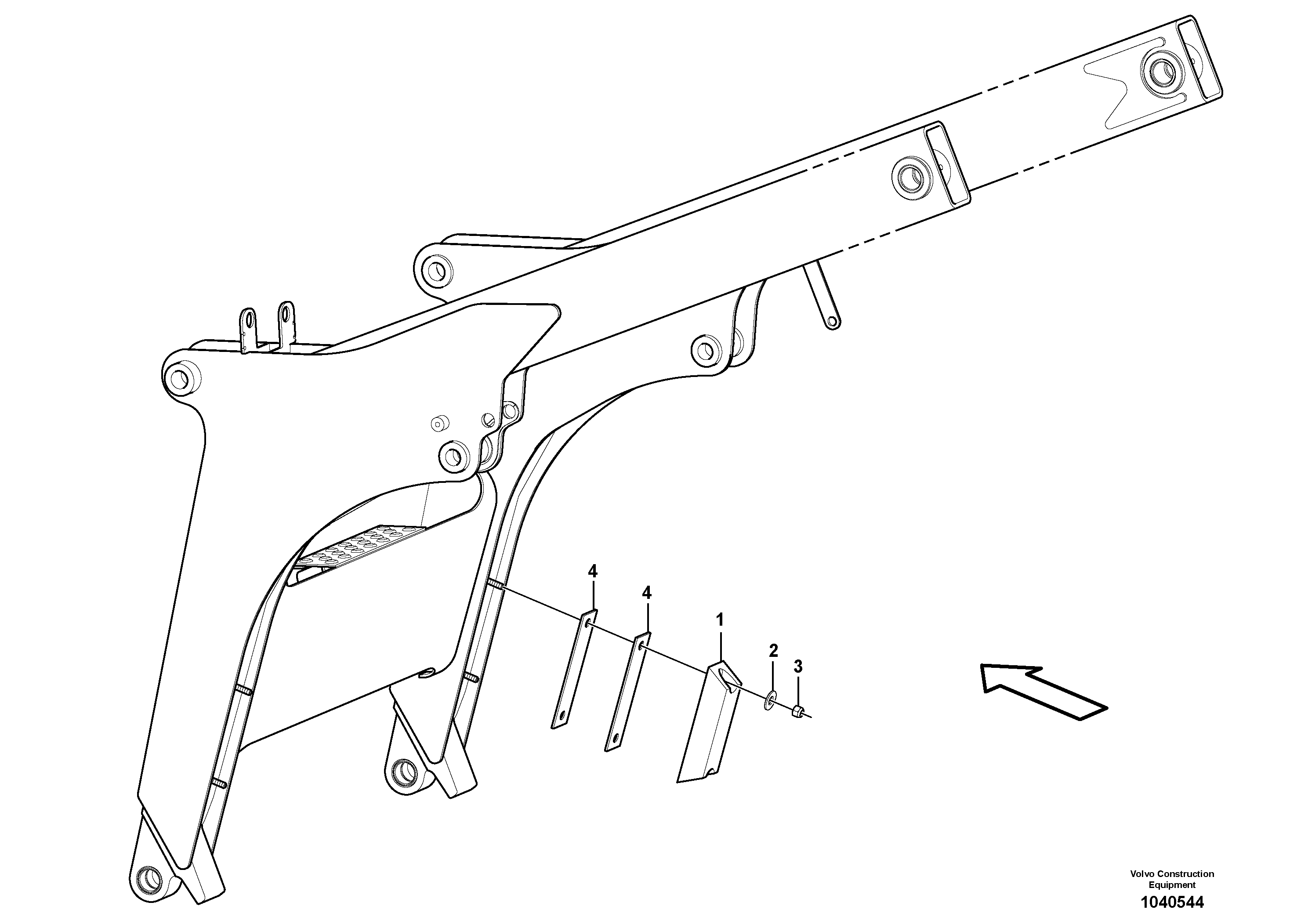 Схема запчастей Volvo MC90B - 37198 Rear bumper MC90B S/N 71000 -