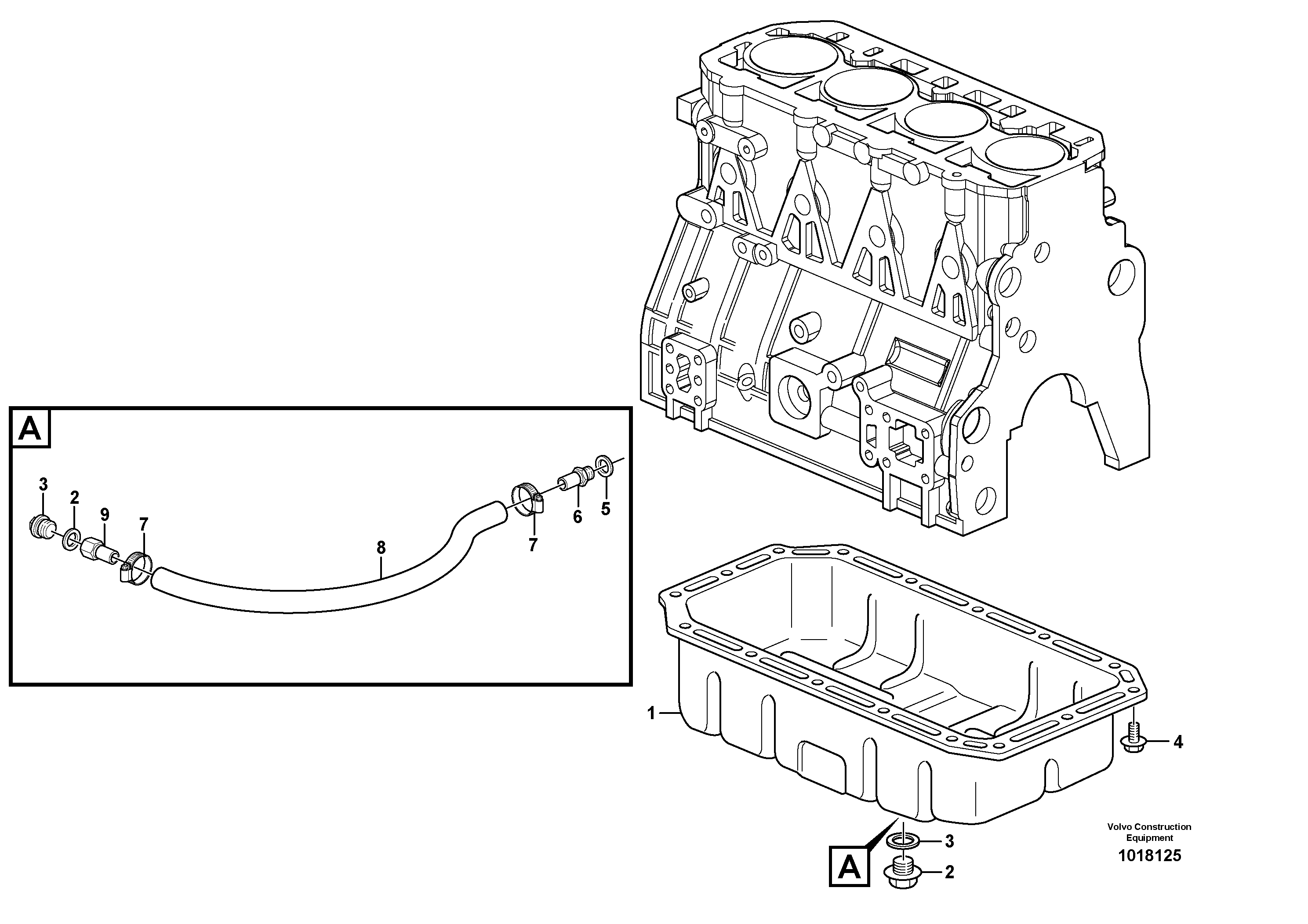 Схема запчастей Volvo MC90B - 14025 Oil sump MC90B