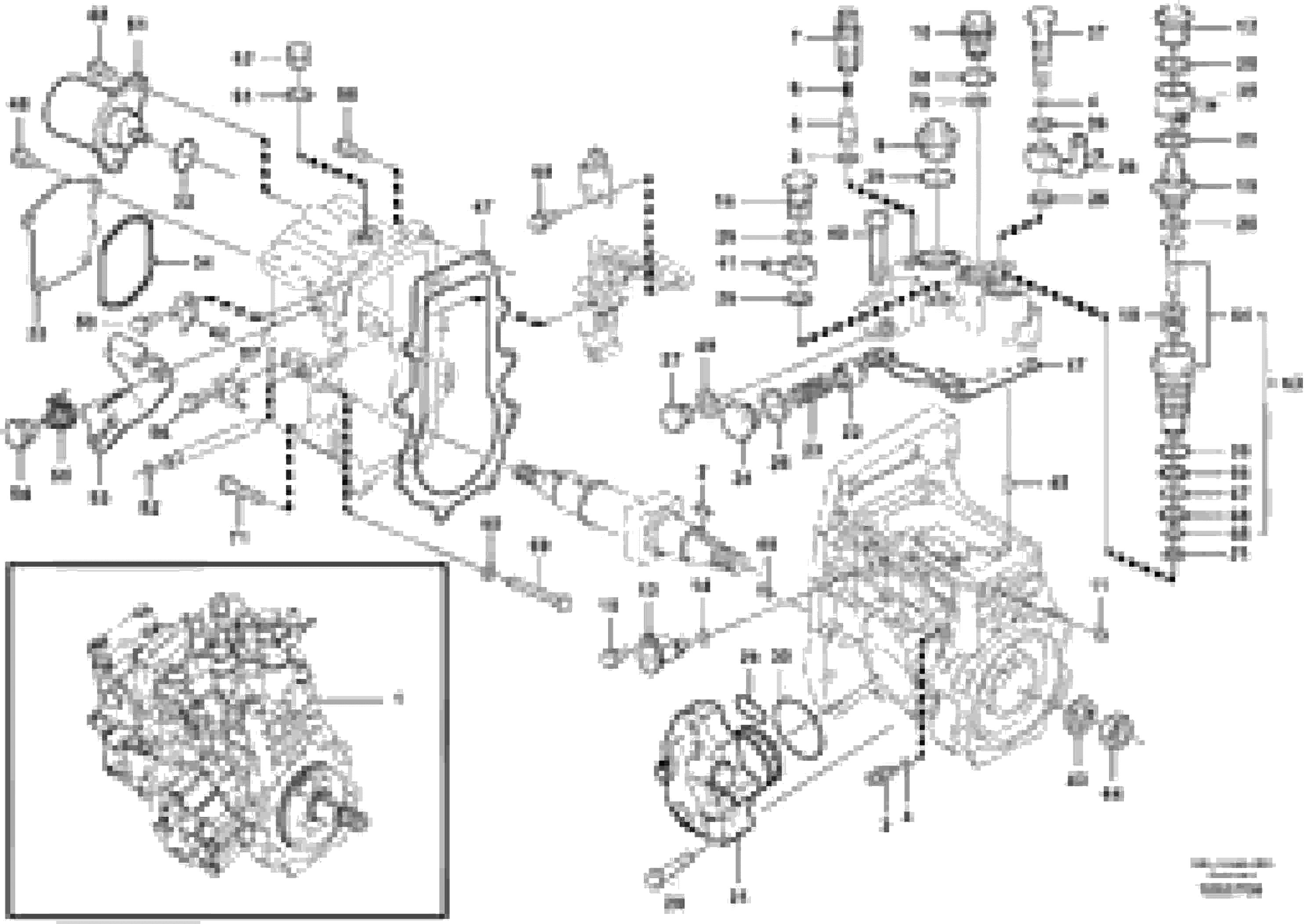 Схема запчастей Volvo MC90B - 7109 Fuel injection pump with fitting parts MC90B