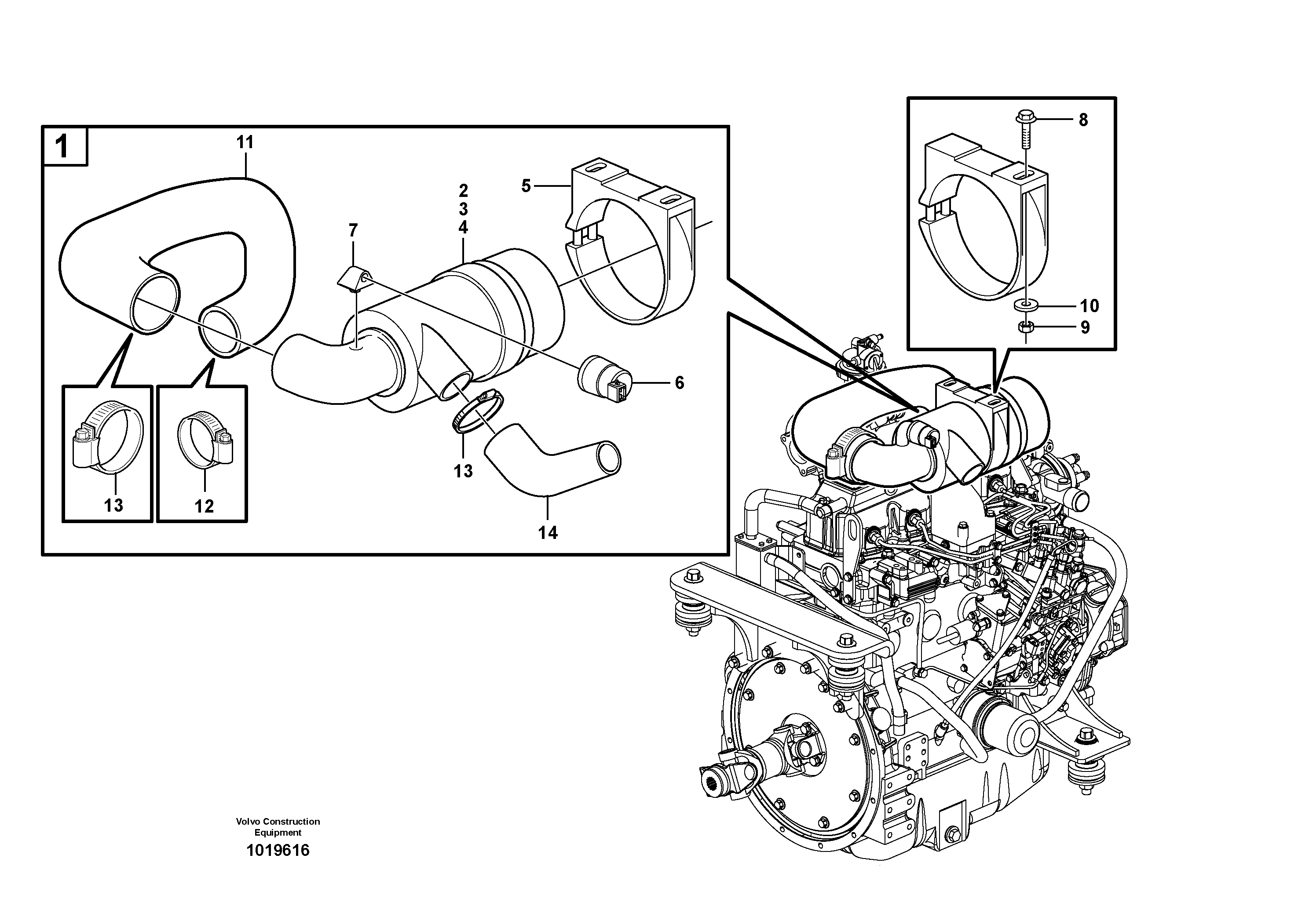 Схема запчастей Volvo MC90B - 86787 Фильтр воздушный MC90B