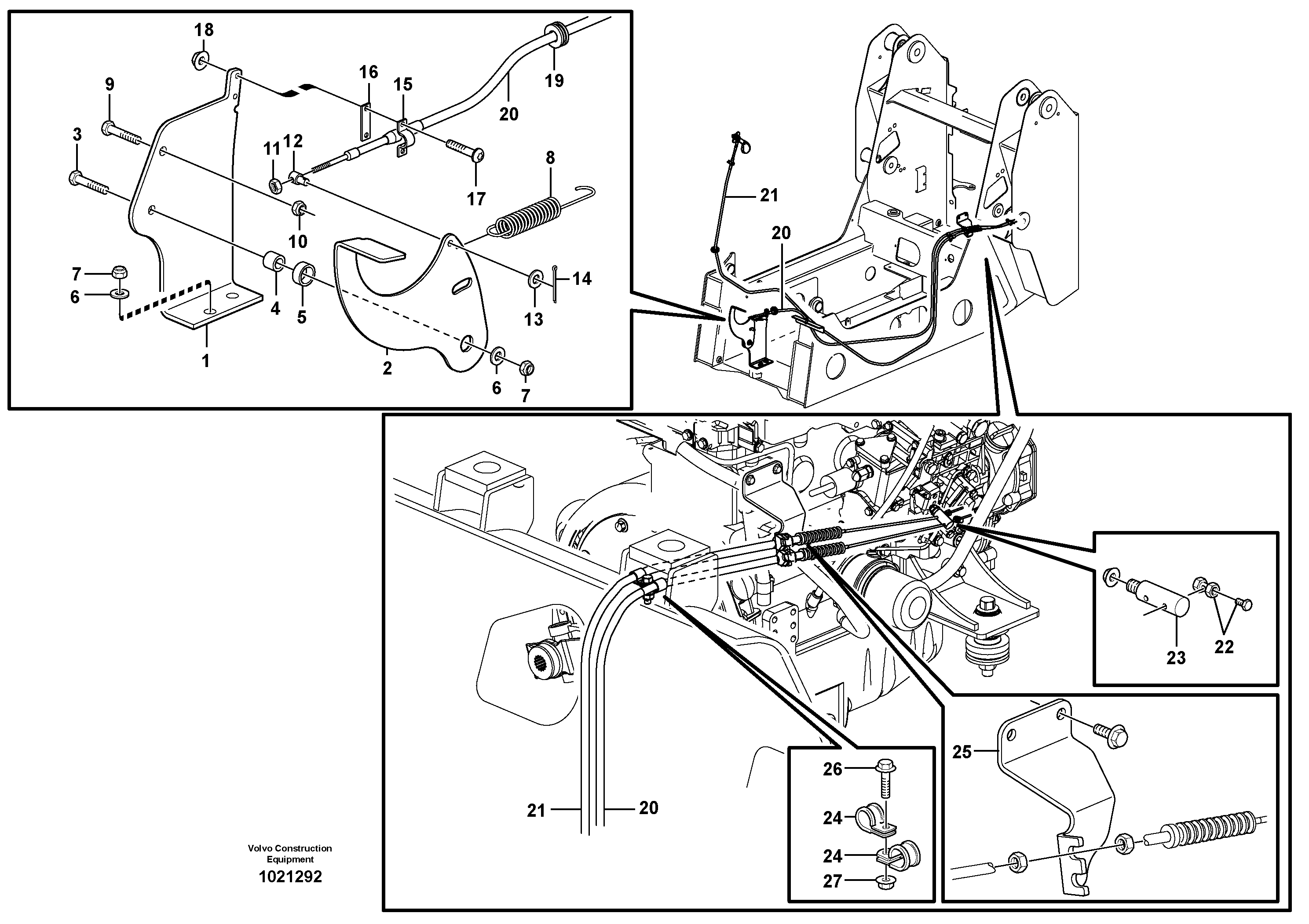 Схема запчастей Volvo MC110B - 12030 Throttle control MC110B