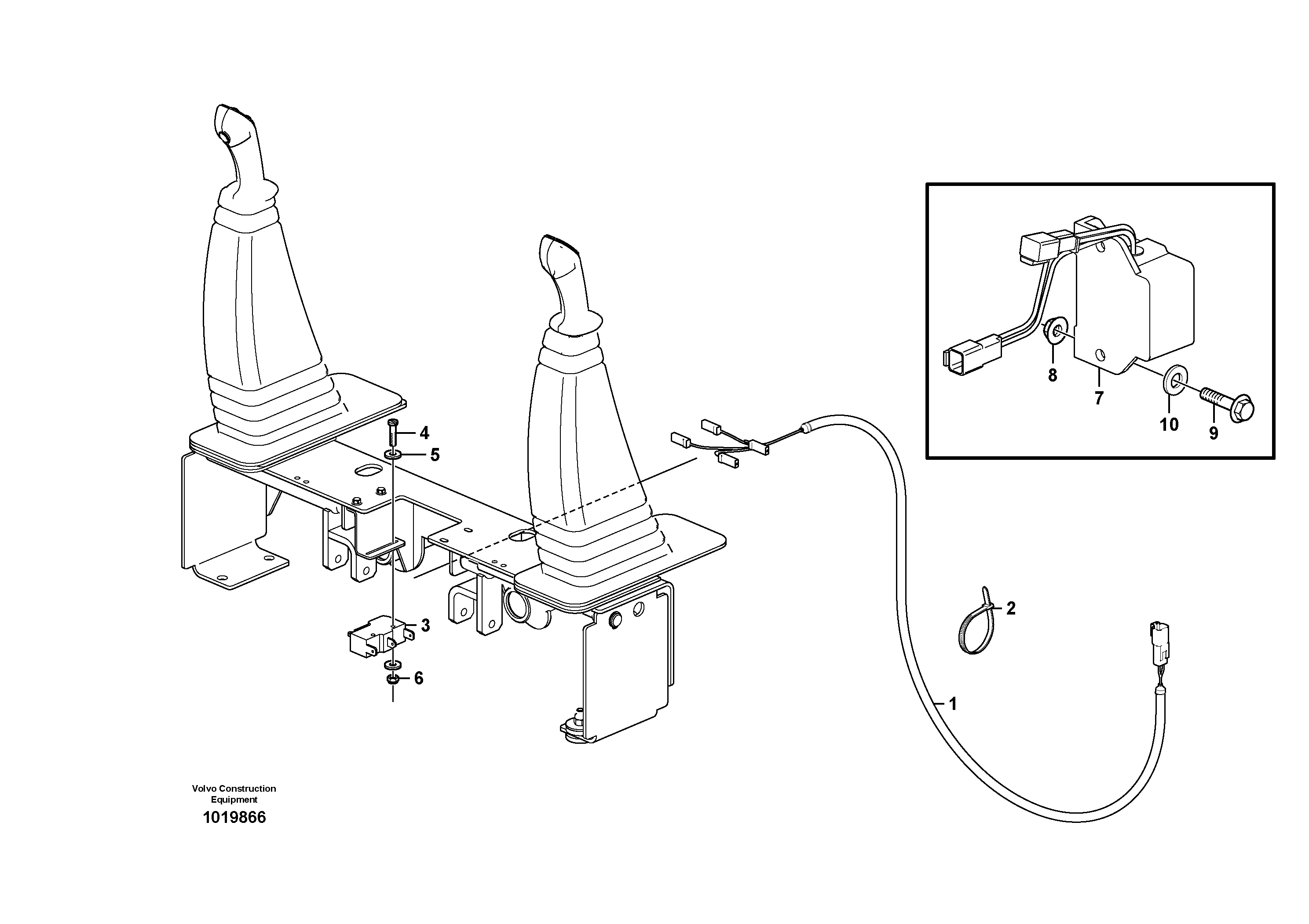 Схема запчастей Volvo MC110B - 11293 Back-up warning unit MC110B