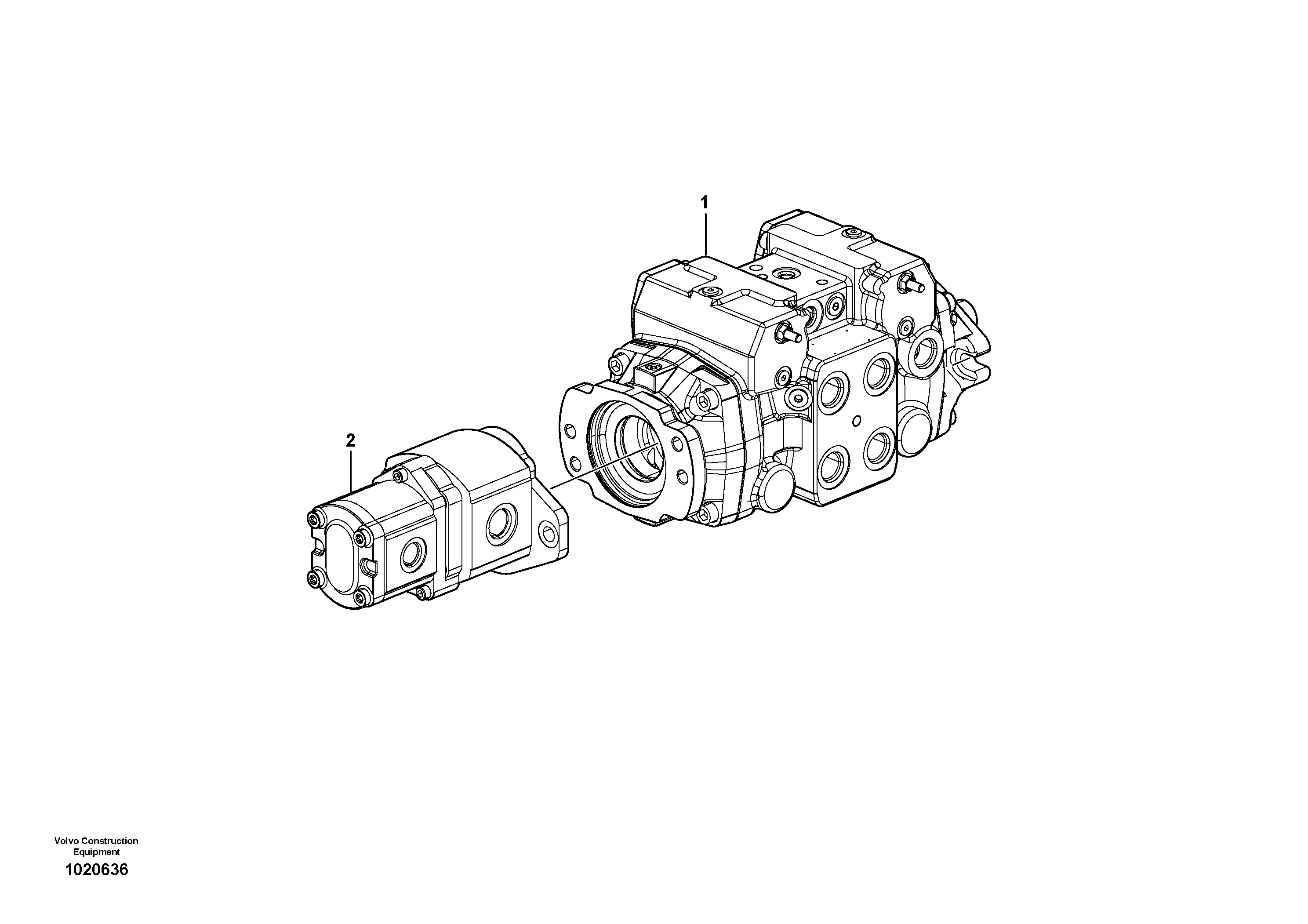 Схема запчастей Volvo MC110B - 18764 Насос коробки передач (трансмиссии, КПП) MC110B