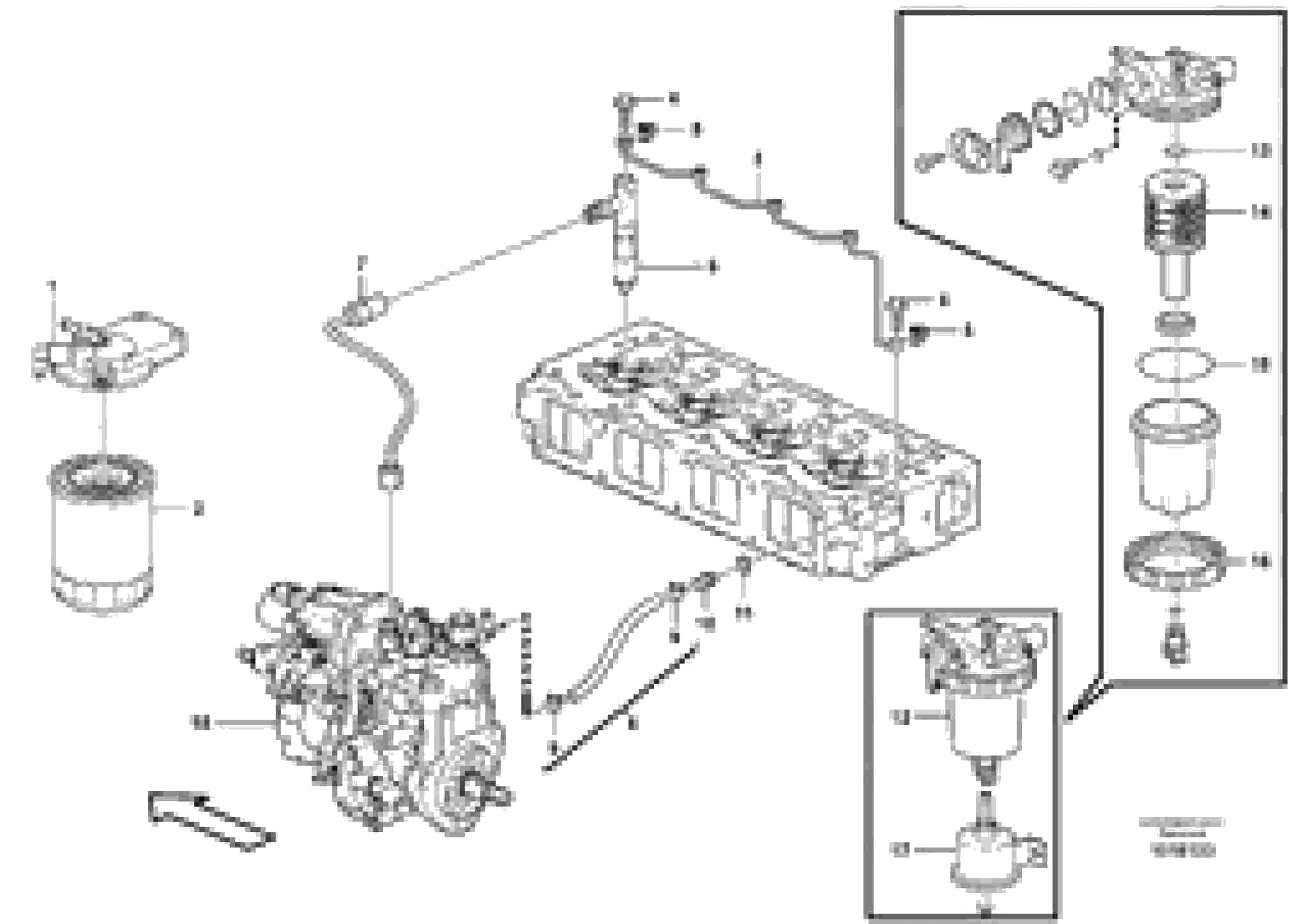 Схема запчастей Volvo MC110B - 59525 Fuel pipes, injection pump - fuel filter MC110B S/N 71000 -