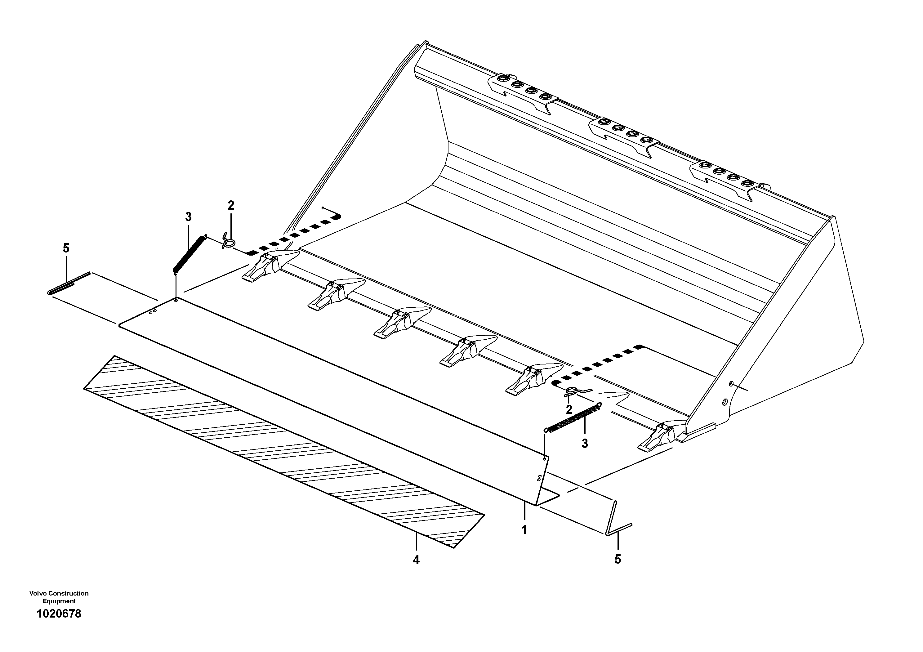 Схема запчастей Volvo MC110B - 57467 Bucket tooth protection MC110B