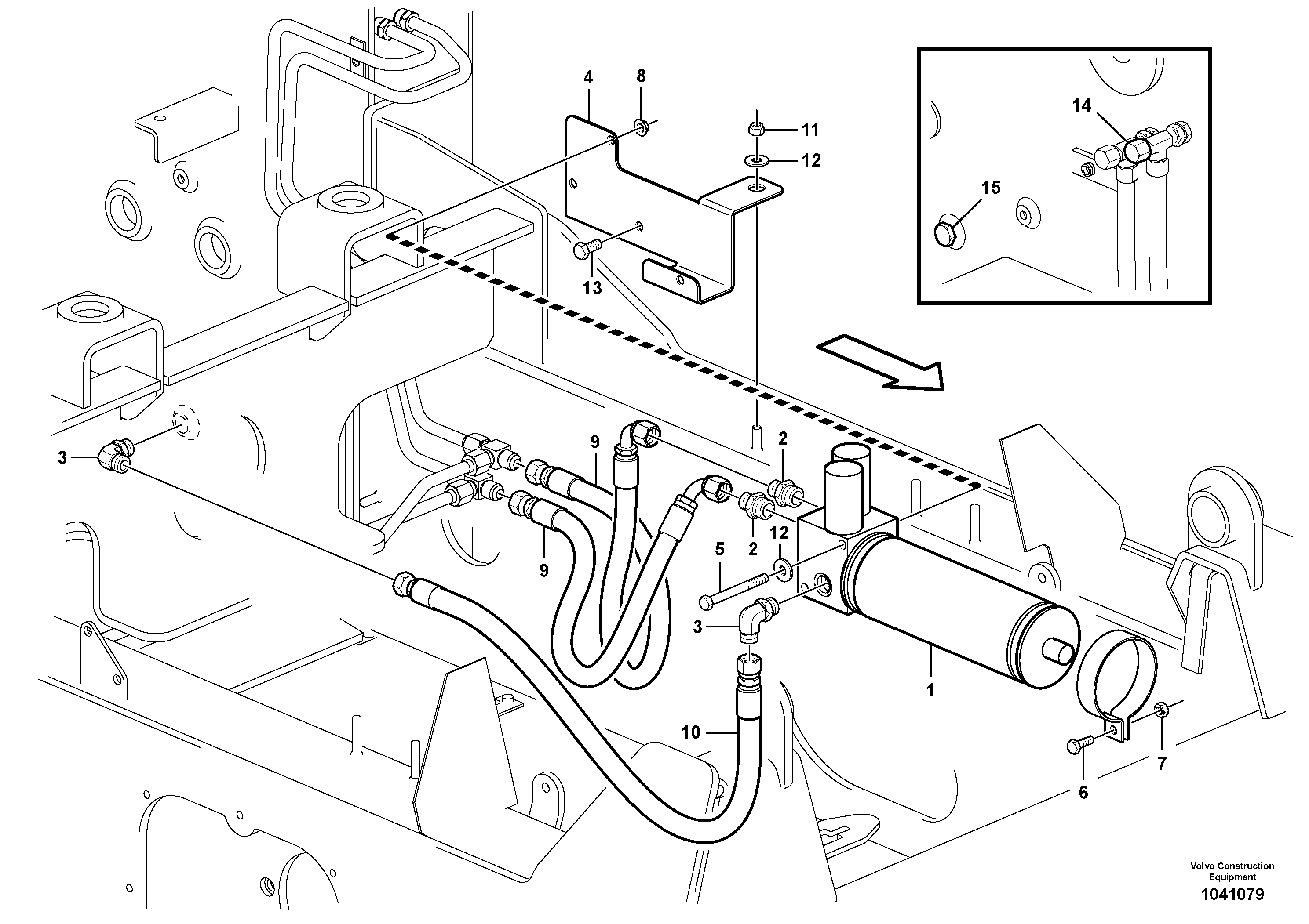 Схема запчастей Volvo MC110B - 104363 Boom suspension system MC110B S/N 71000 -