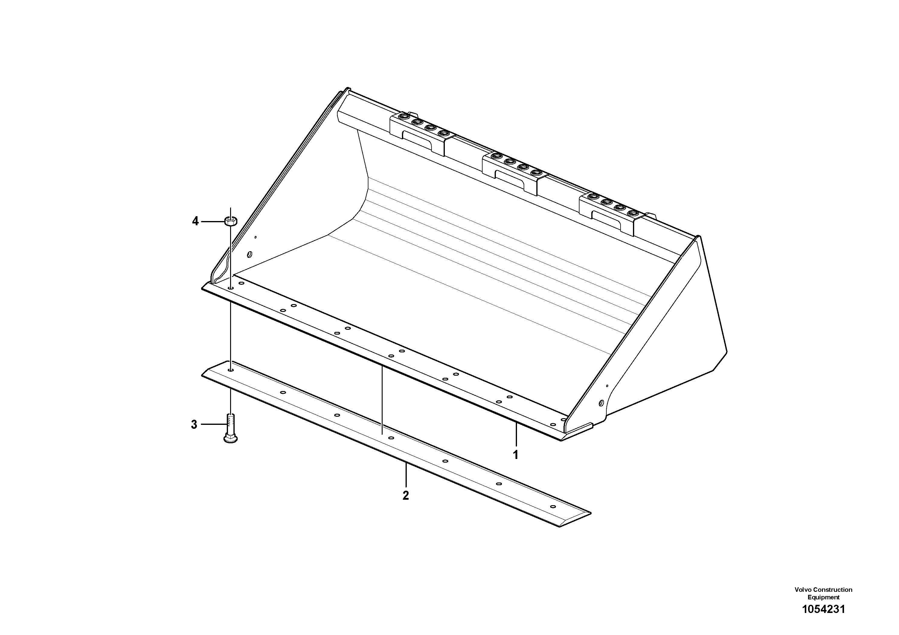 Схема запчастей Volvo MC110B - 71628 Bucket, straight lip without teeth MC110B S/N 71000 -