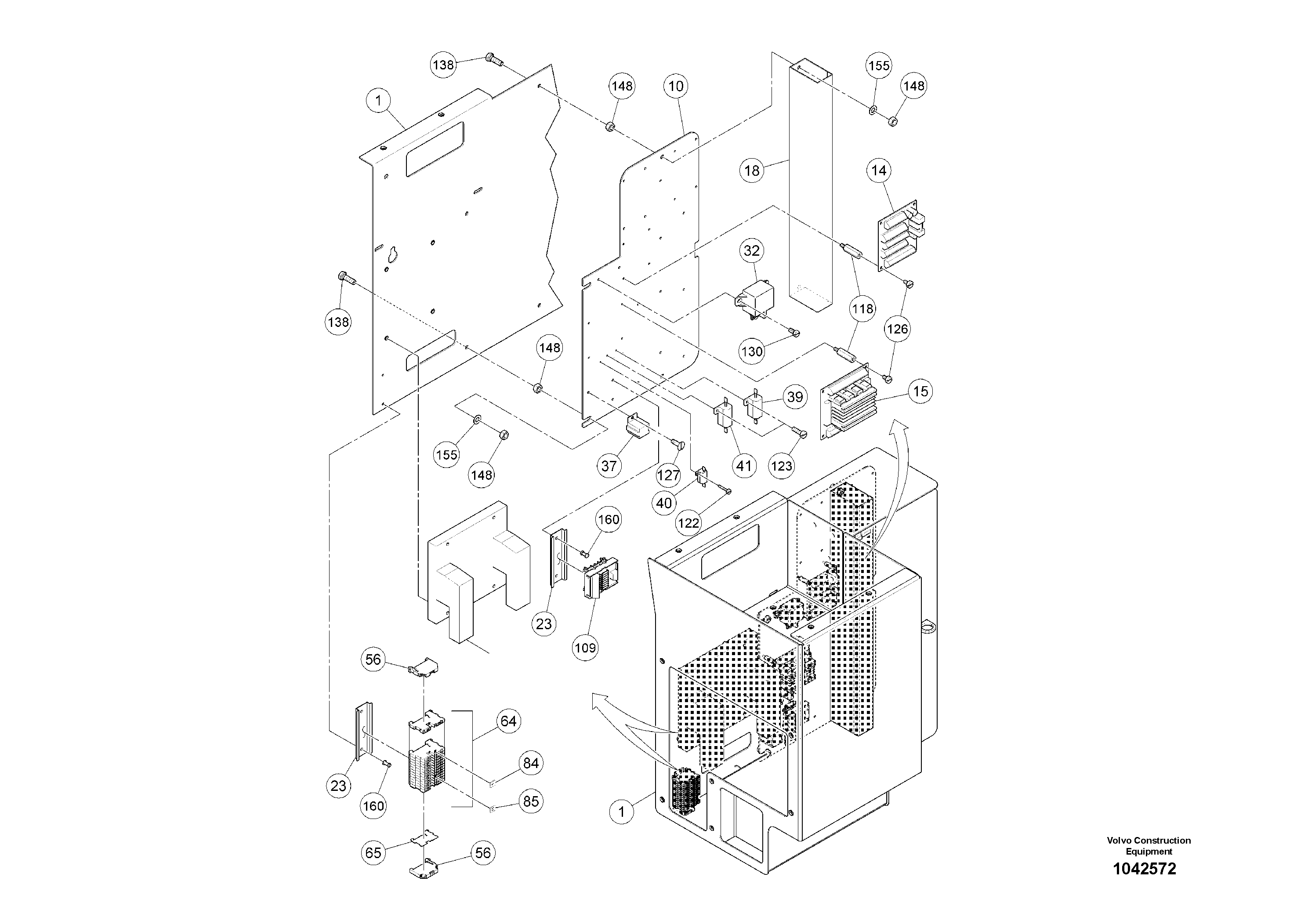 Схема запчастей Volvo MW500 S/N 20591 - - 98796 main distributor 