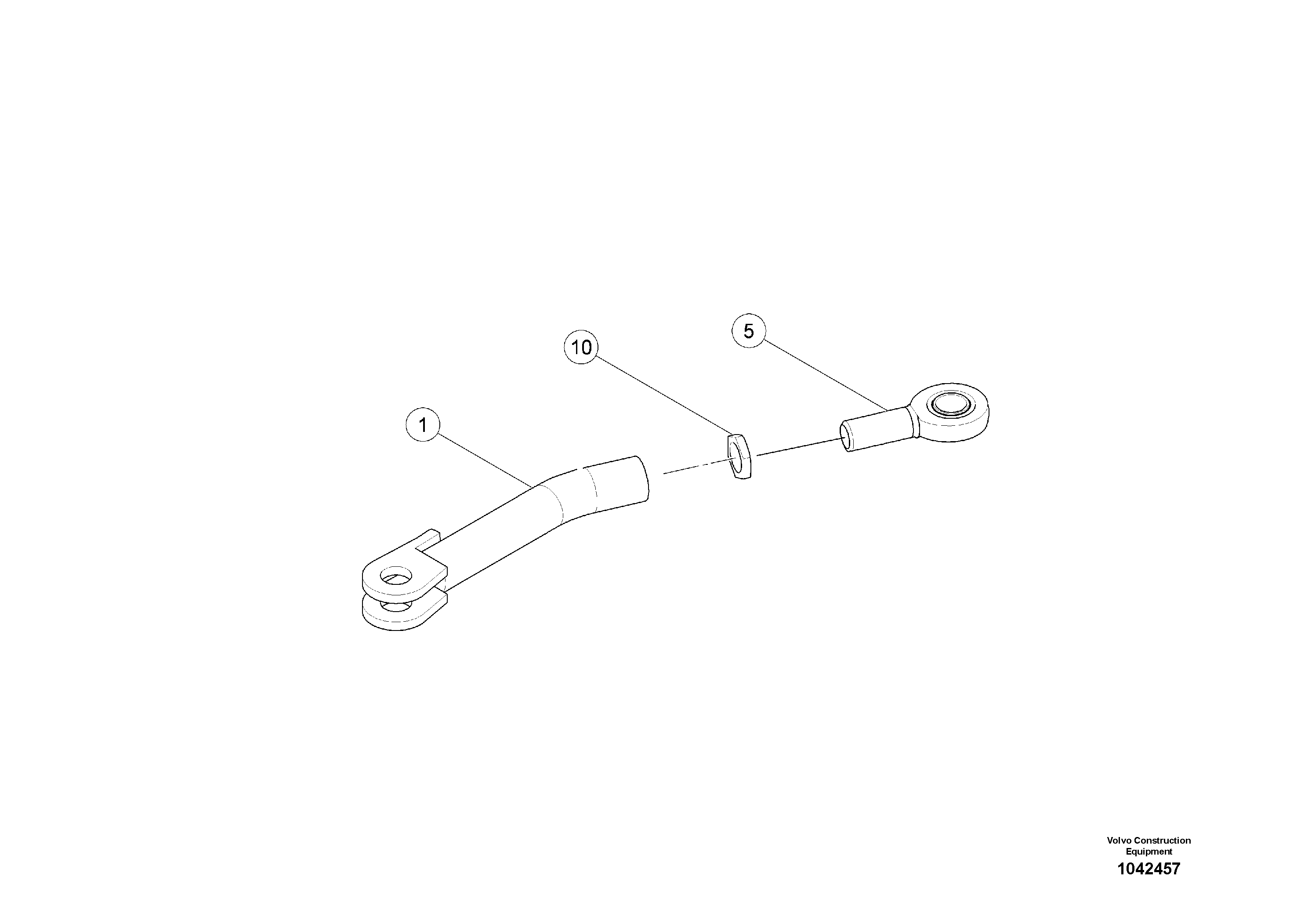Схема запчастей Volvo MW500 S/N 20591 - - 93068 Tie Rod 