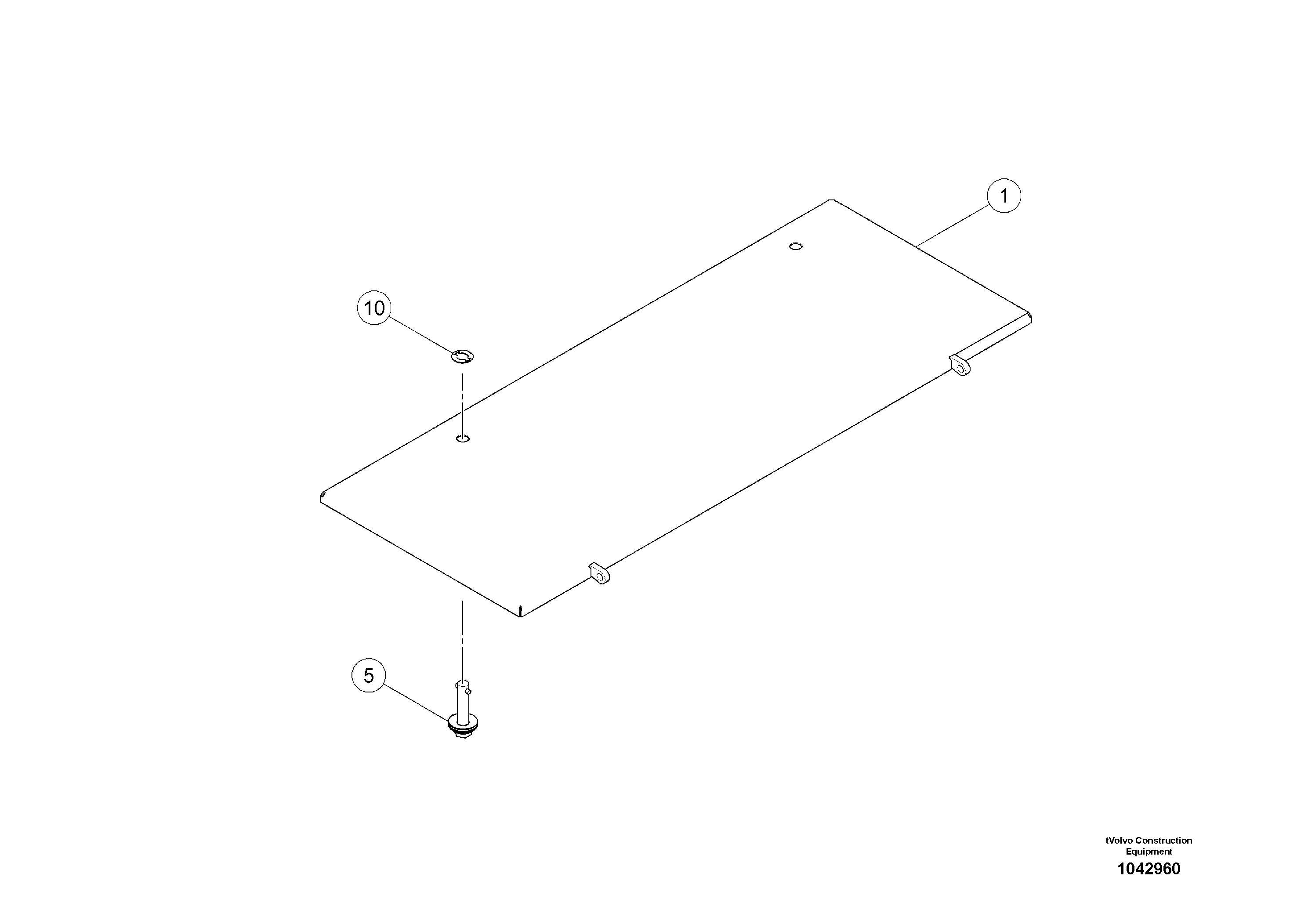 Схема запчастей Volvo MW500 S/N 20591 - - 97242 Flap 