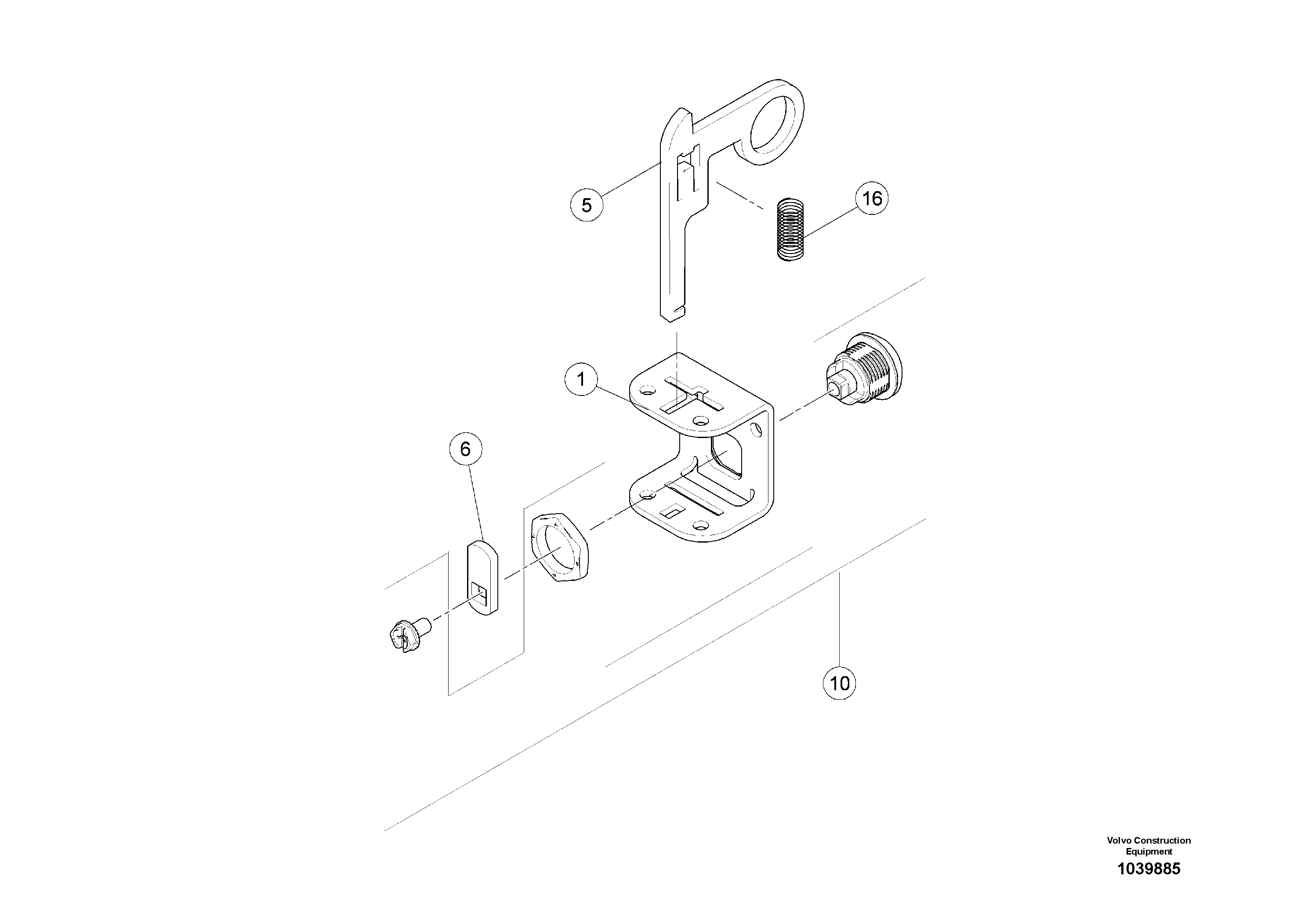 Схема запчастей Volvo MW500 S/N 20591 - - 98196 Snap Lock 