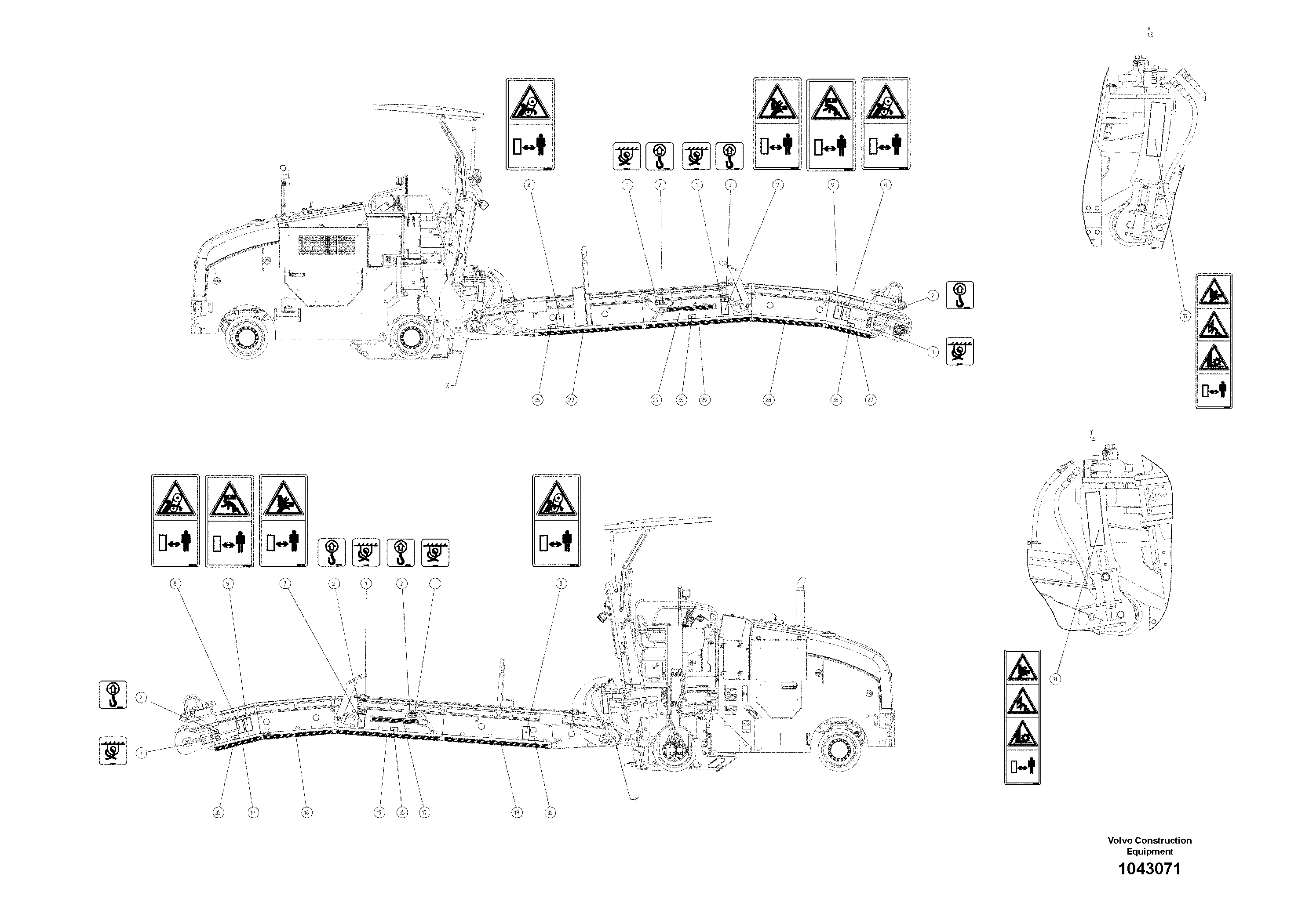 Схема запчастей Volvo MW500 S/N 20591 - - 91809 Signs - Conveyor 