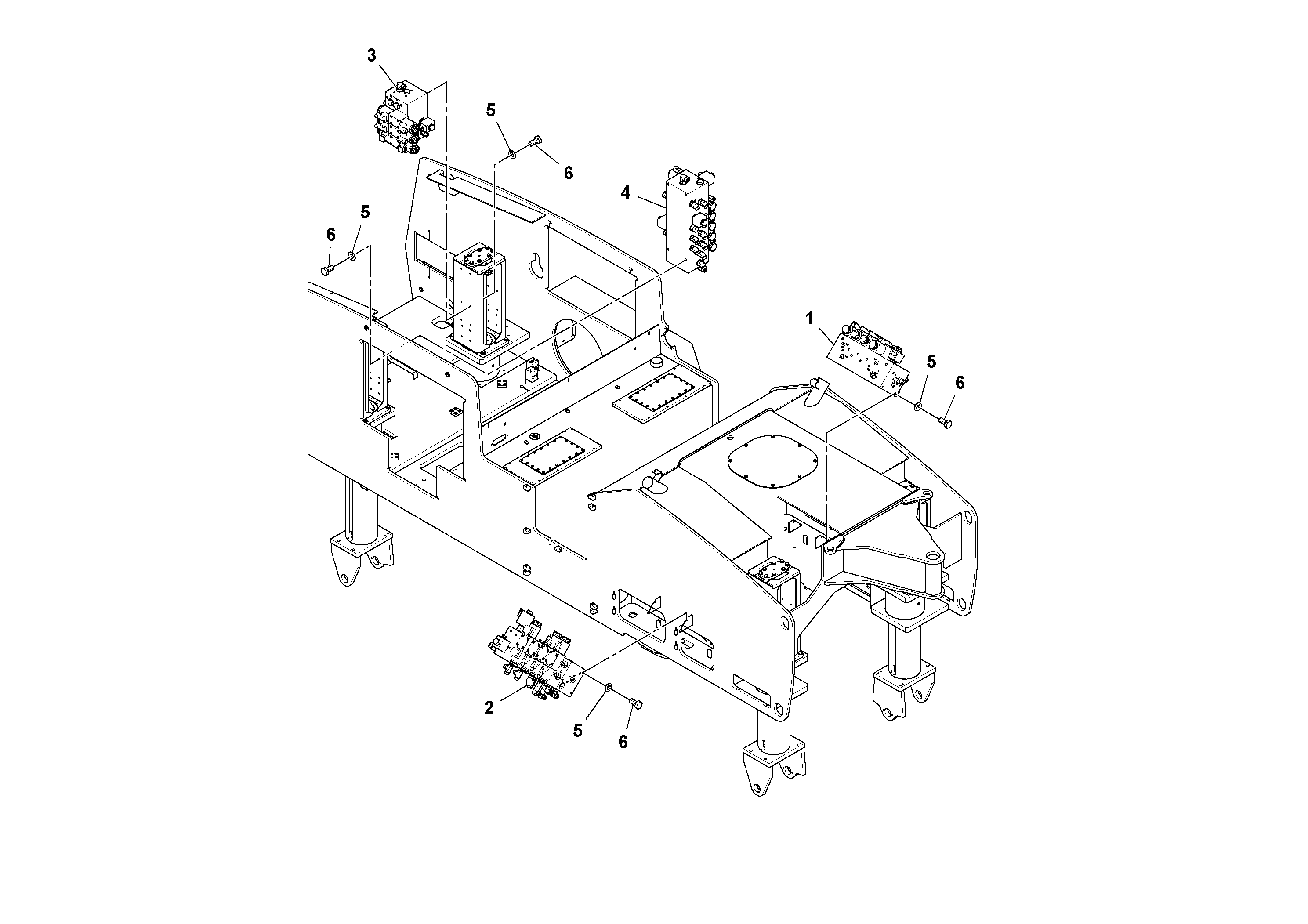 Схема запчастей Volvo MT2000 S/N 197282,198000- - 73814 Valve Installation 