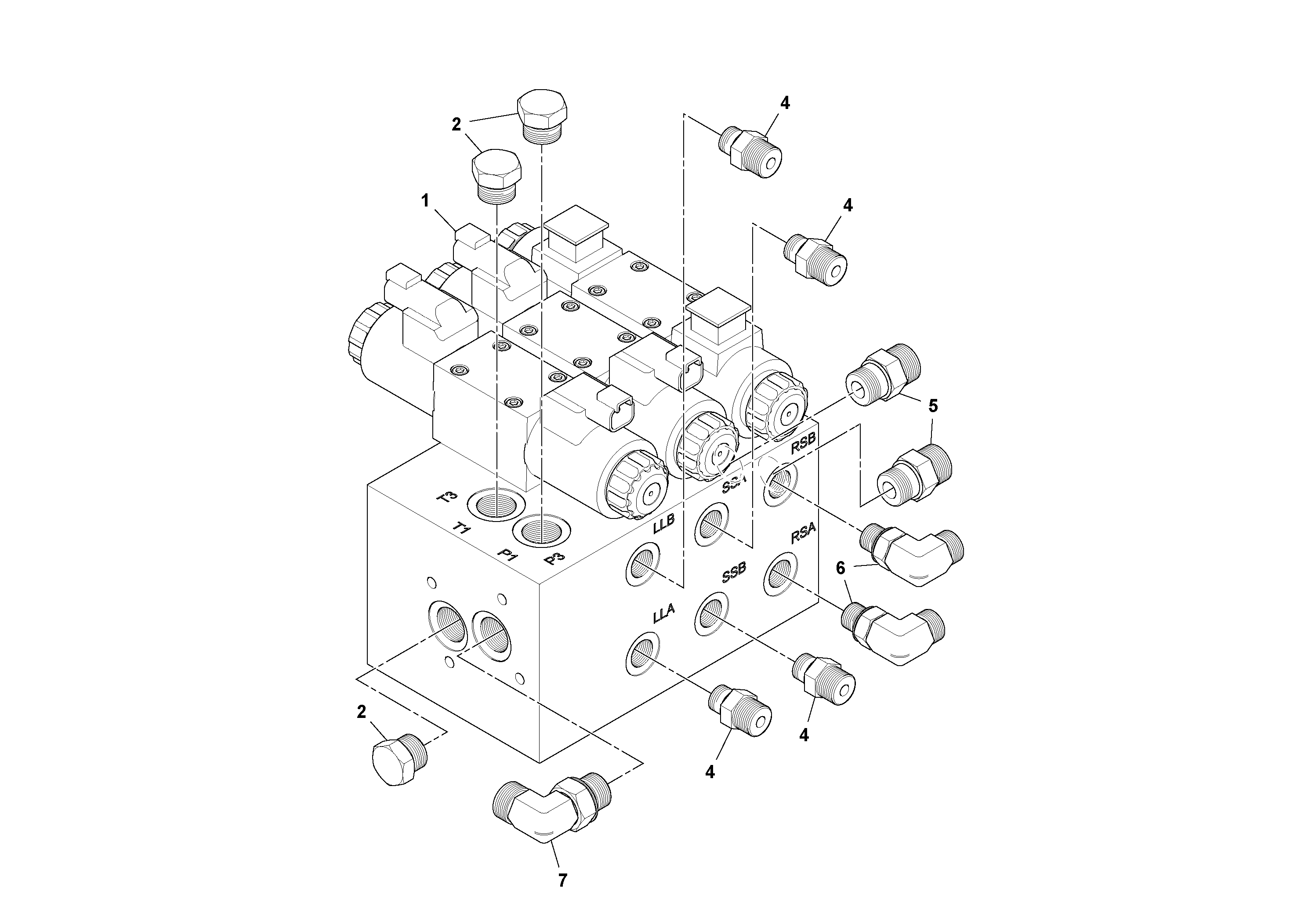 Схема запчастей Volvo MT2000 S/N 197282,198000- - 81000 Valve Assembly 