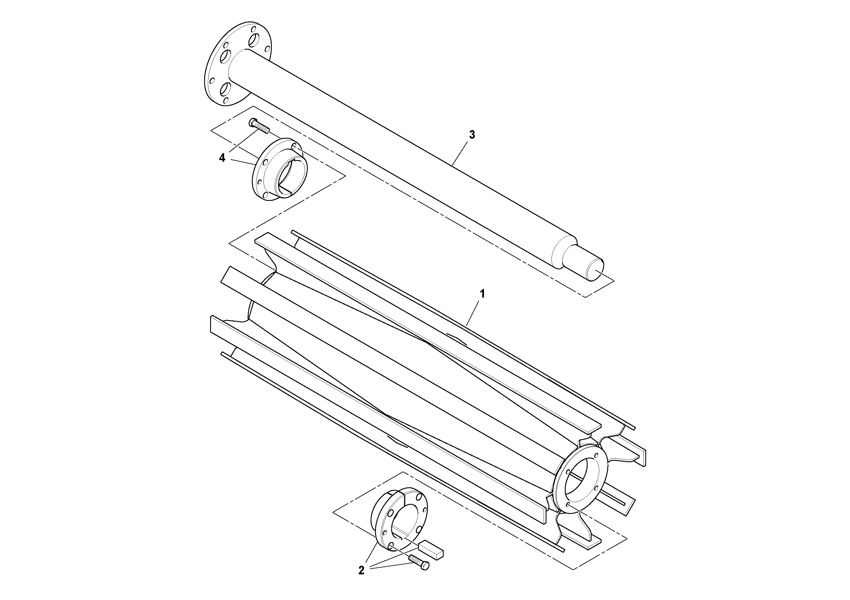 Схема запчастей Volvo MT2000 S/N 197282,198000- - 106927 Head Pulley Assembly 