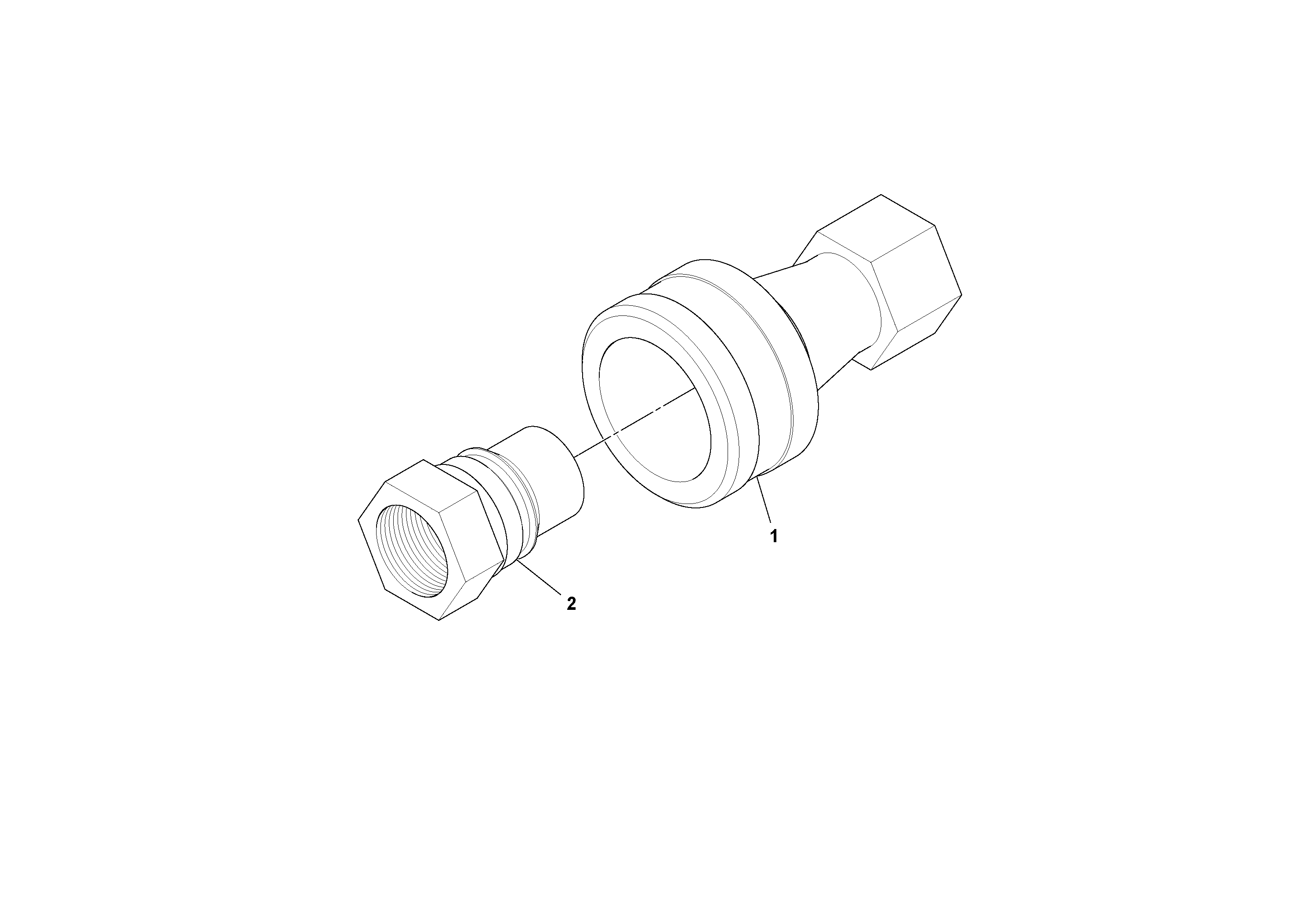 Схема запчастей Volvo MT2000 S/N 197282,198000- - 72640 Quick Disconnect Shut Off 