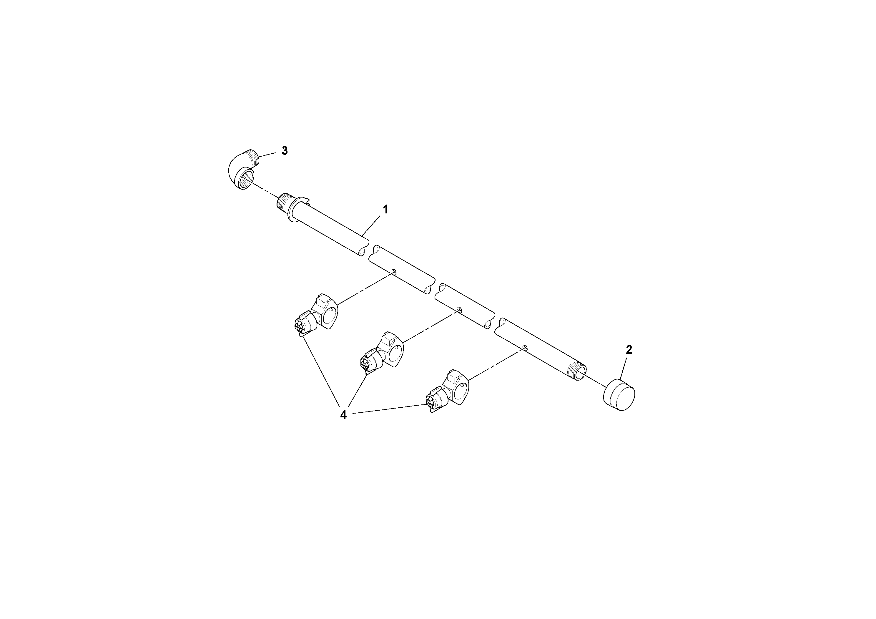 Схема запчастей Volvo MT2000 S/N 197282,198000- - 75643 Spray Bar Assembly 