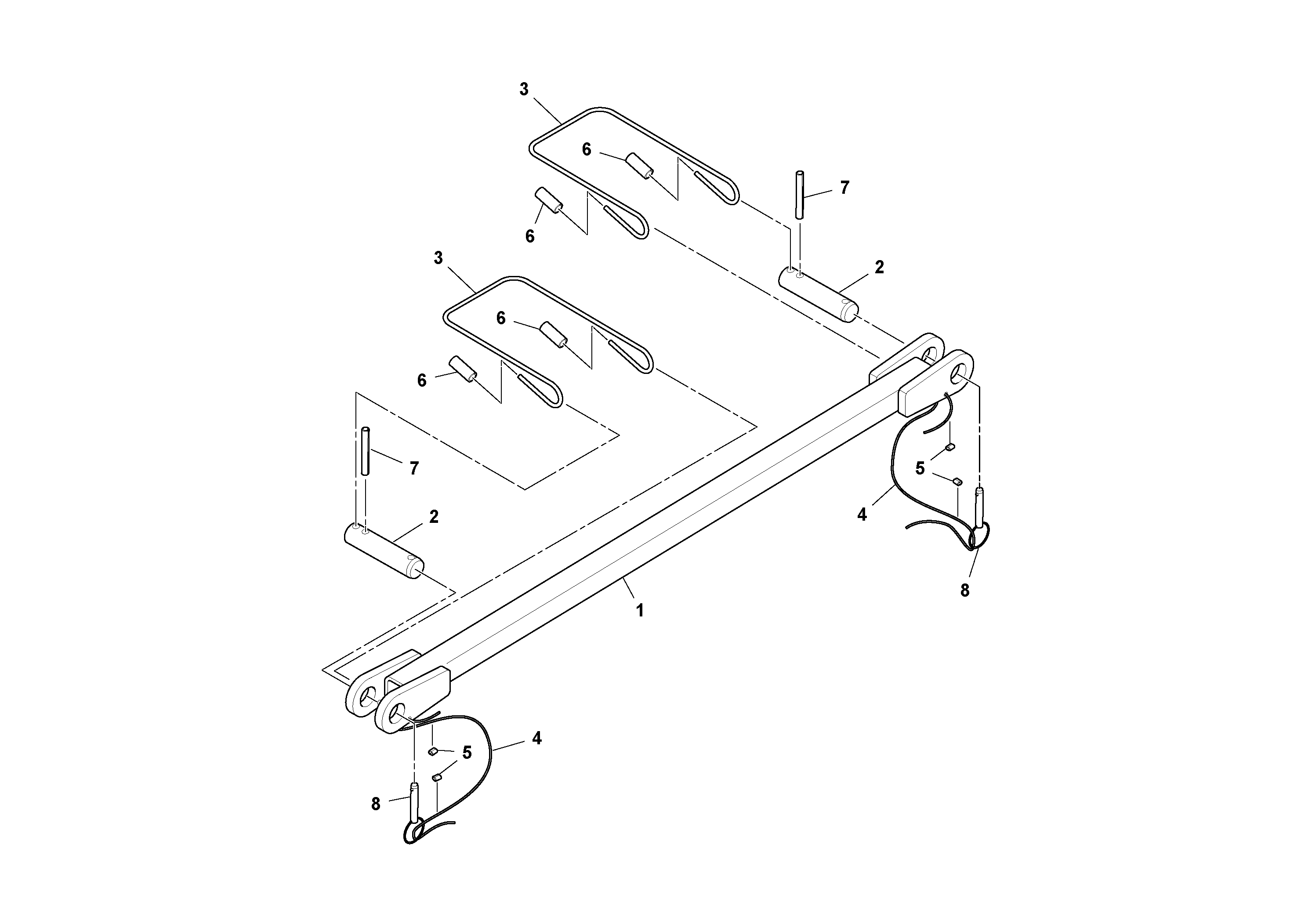 Схема запчастей Volvo MT2000 S/N 197282,198000- - 78517 Lock bar Assembly 