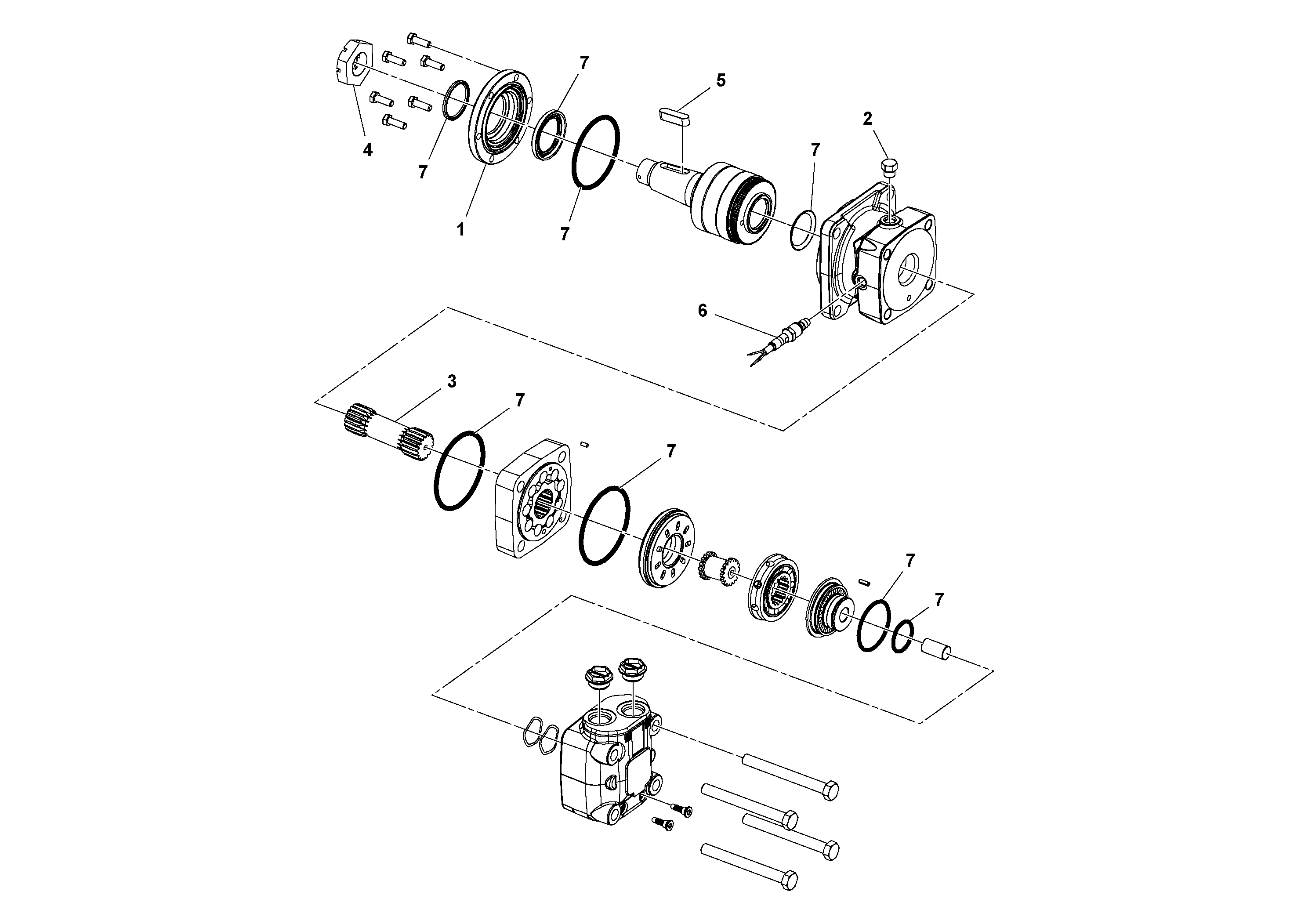 Схема запчастей Volvo MT2000 S/N 197282,198000- - 79263 Motor 