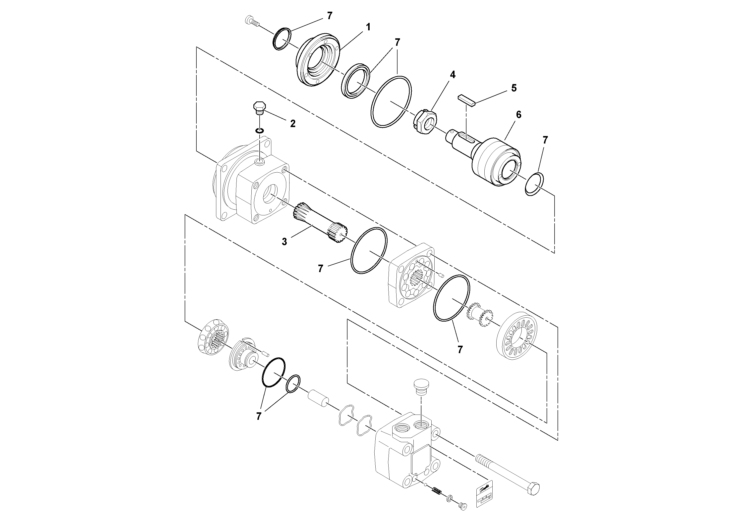 Схема запчастей Volvo MT2000 S/N 197282,198000- - 81266 Motor 