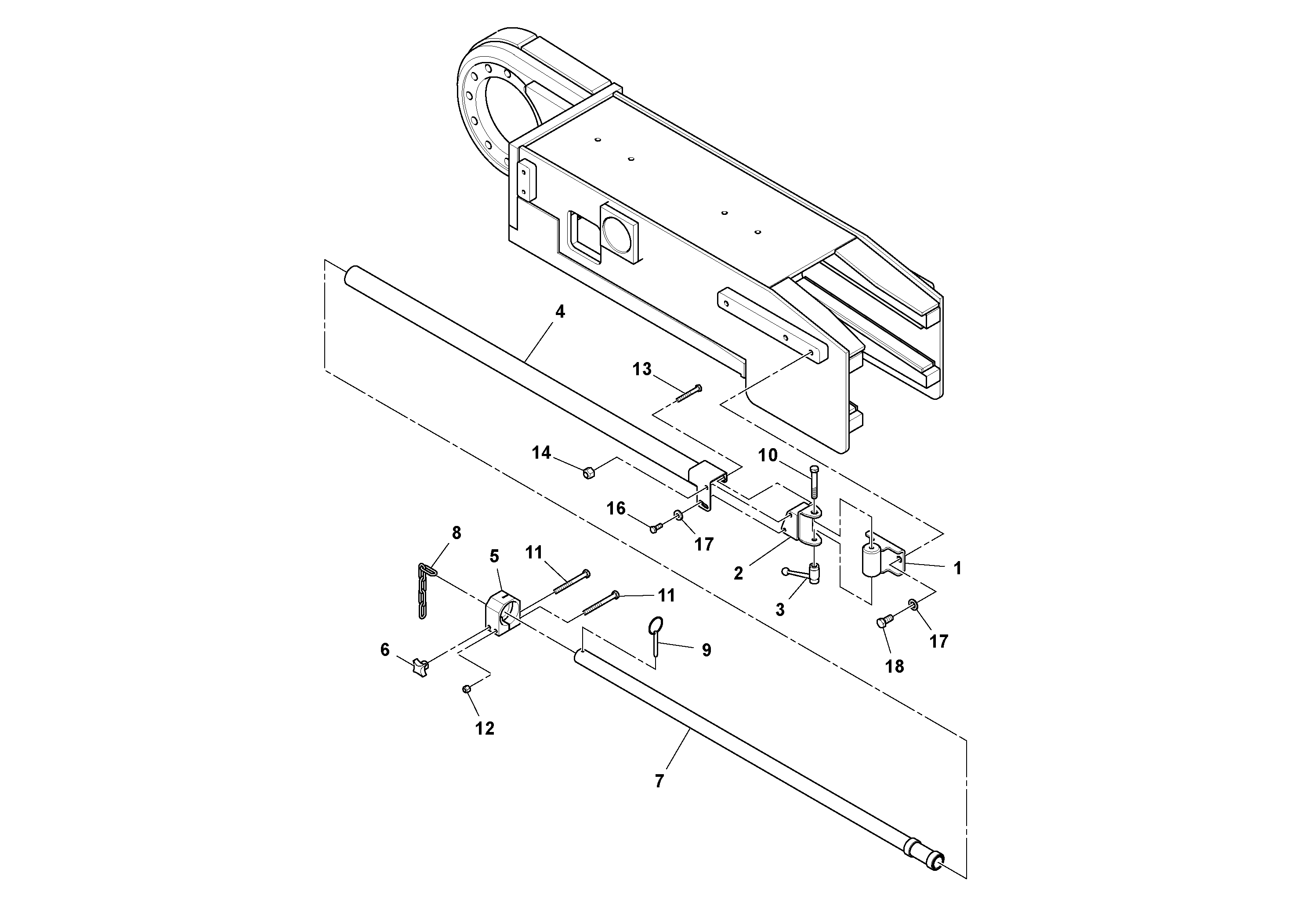 Схема запчастей Volvo MT2000 S/N 197282,198000- - 106308 Guidance Assembly, Rh 