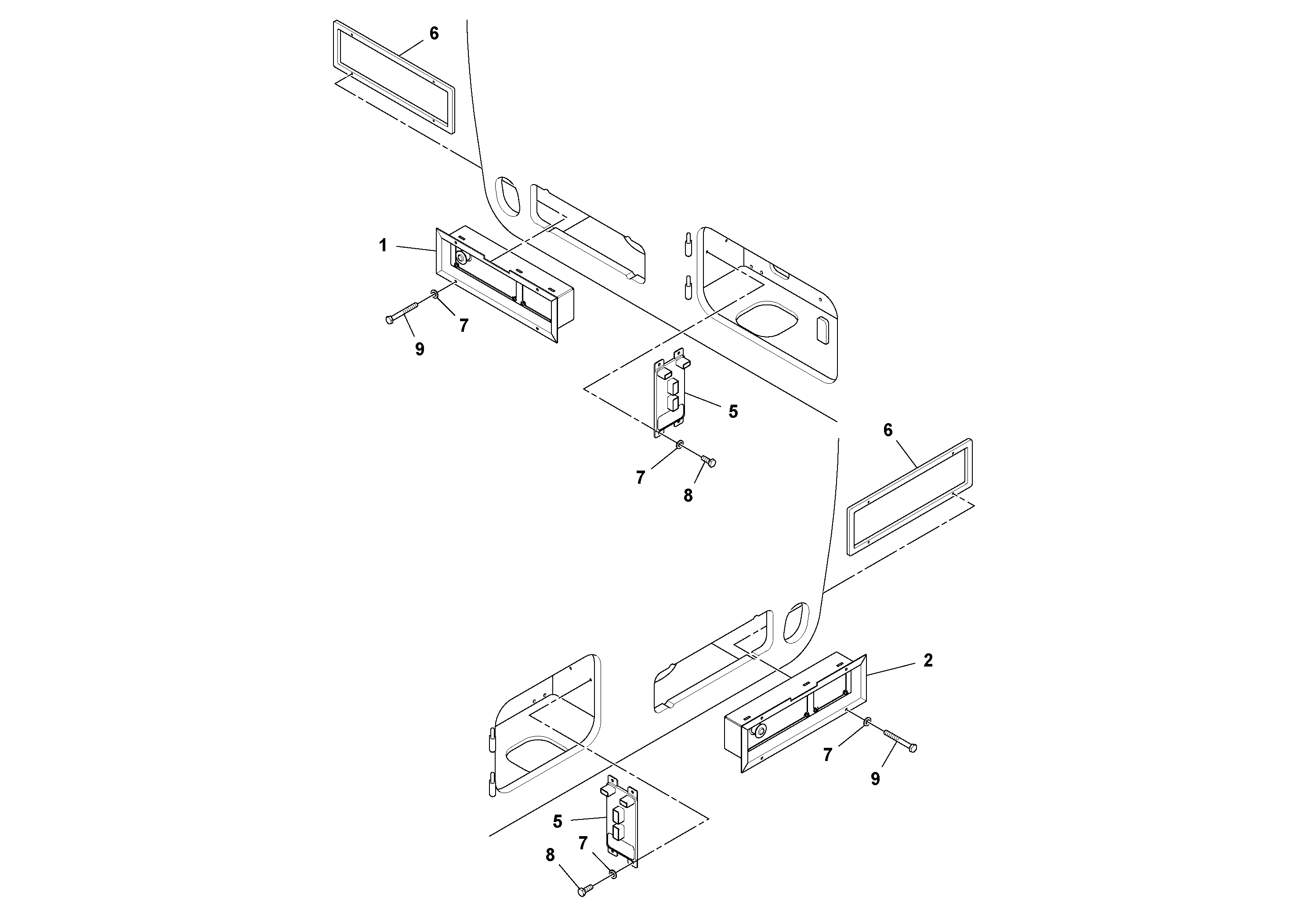 Схема запчастей Volvo MT2000 S/N 197282,198000- - 59989 Smc Panel Installation 