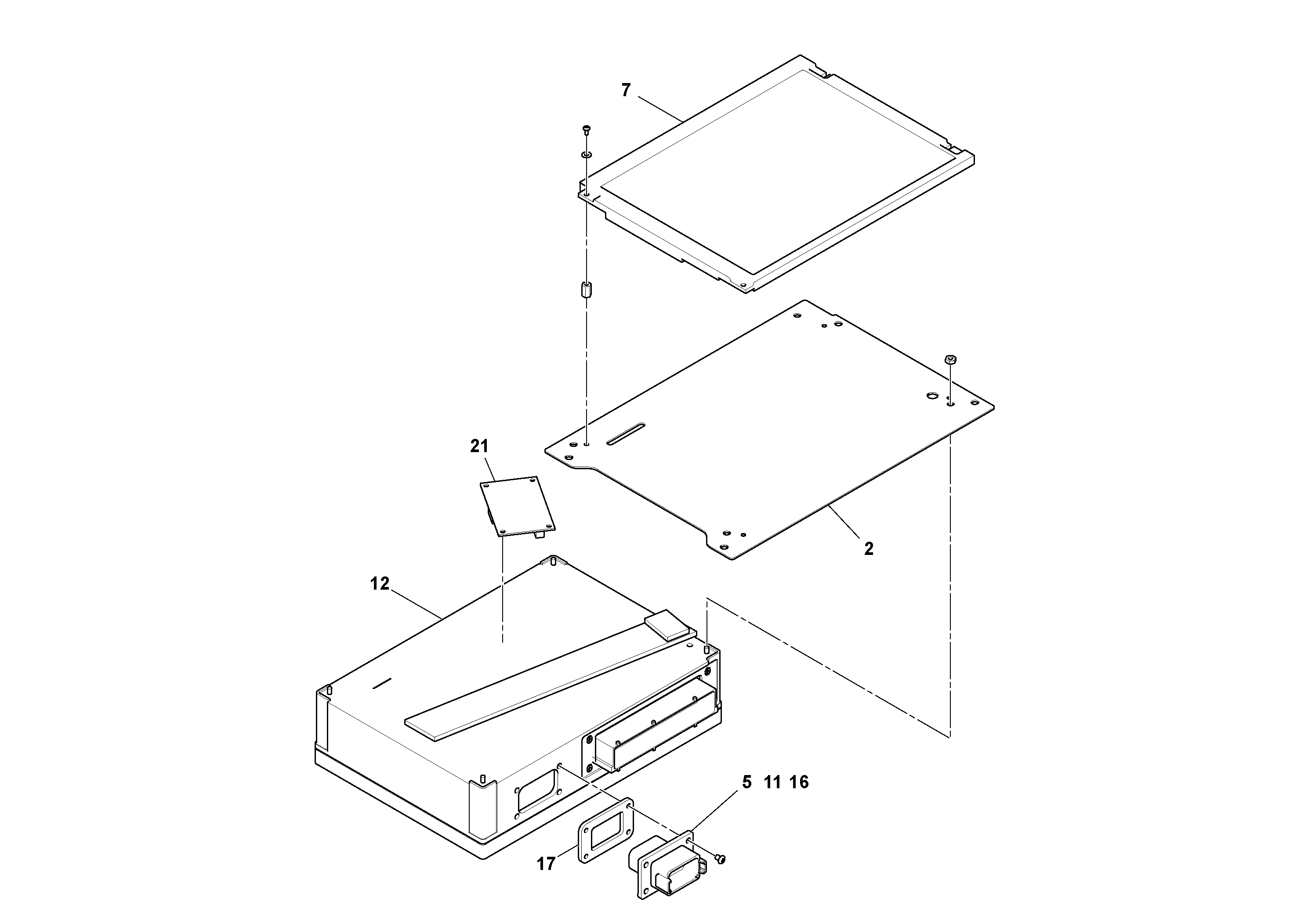 Схема запчастей Volvo MT2000 S/N 197282,198000- - 67881 Display Controller Assembly 