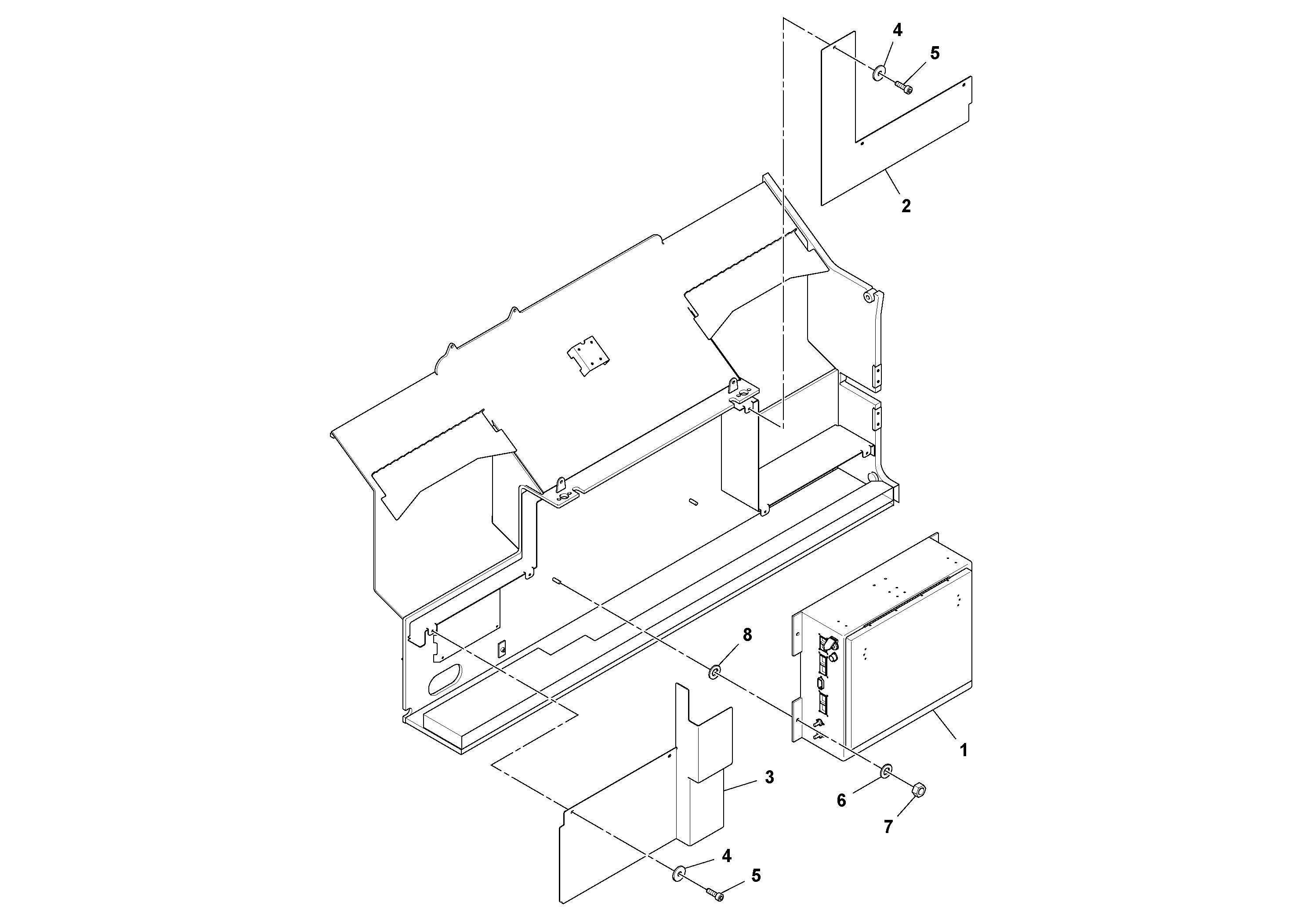 Схема запчастей Volvo MT2000 S/N 197282,198000- - 69009 Junction Box Installation 