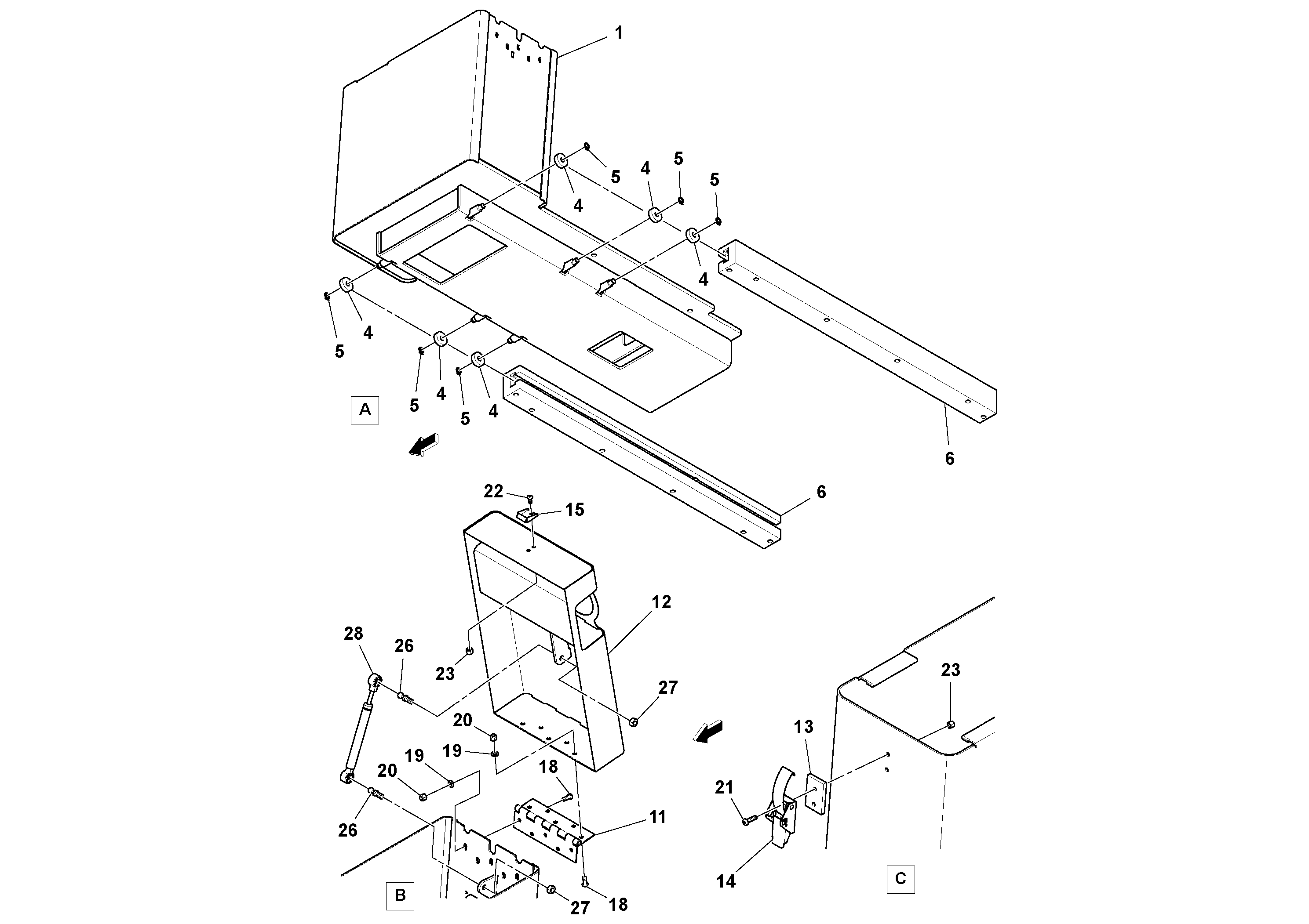 Схема запчастей Volvo MT2000 S/N 197282,198000- - 97404 Seat Assembly 