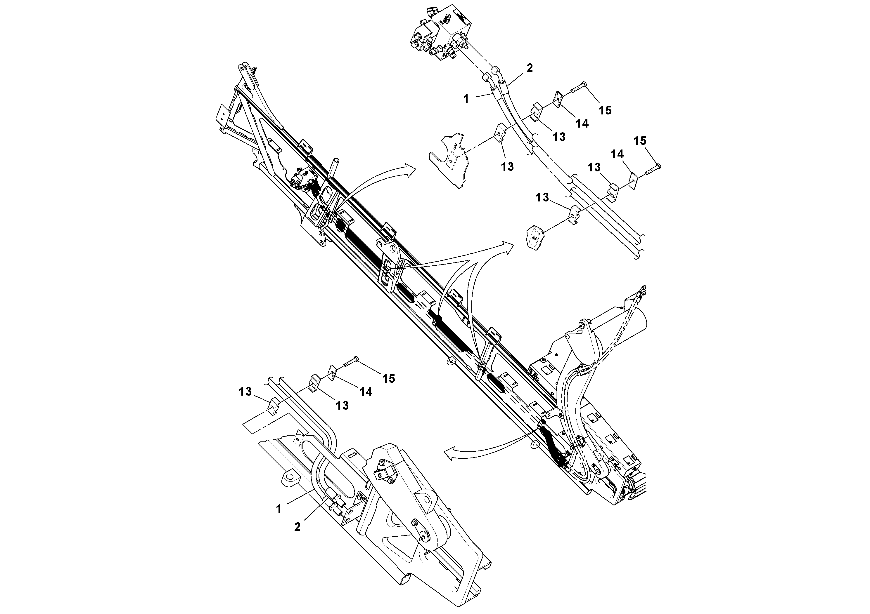 Схема запчастей Volvo MT2000 S/N 197282,198000- - 72914 Plumbing Installation 