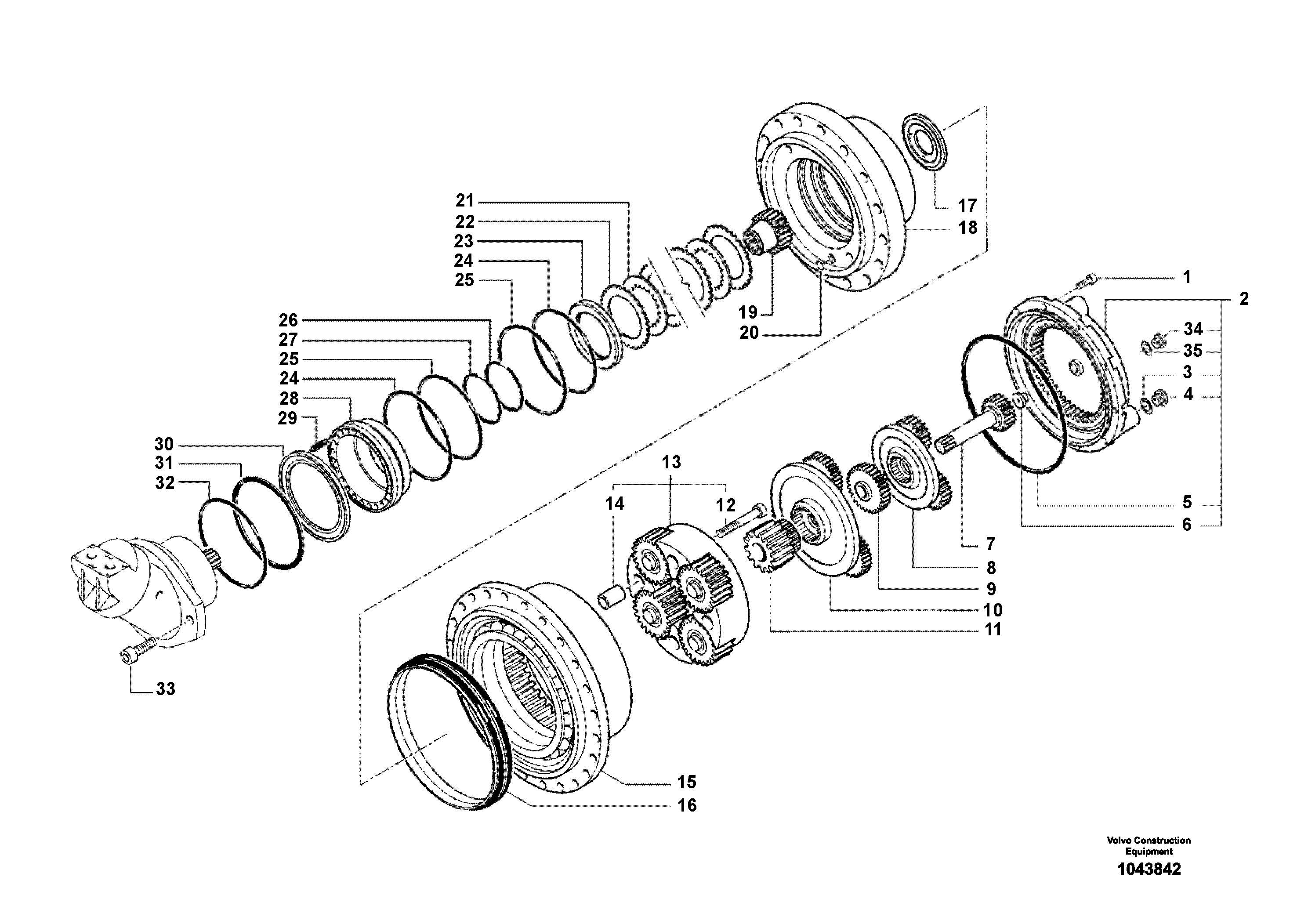 Схема запчастей Volvo ABG4361 S/N 0847503050 - - 95178 Gearbox 