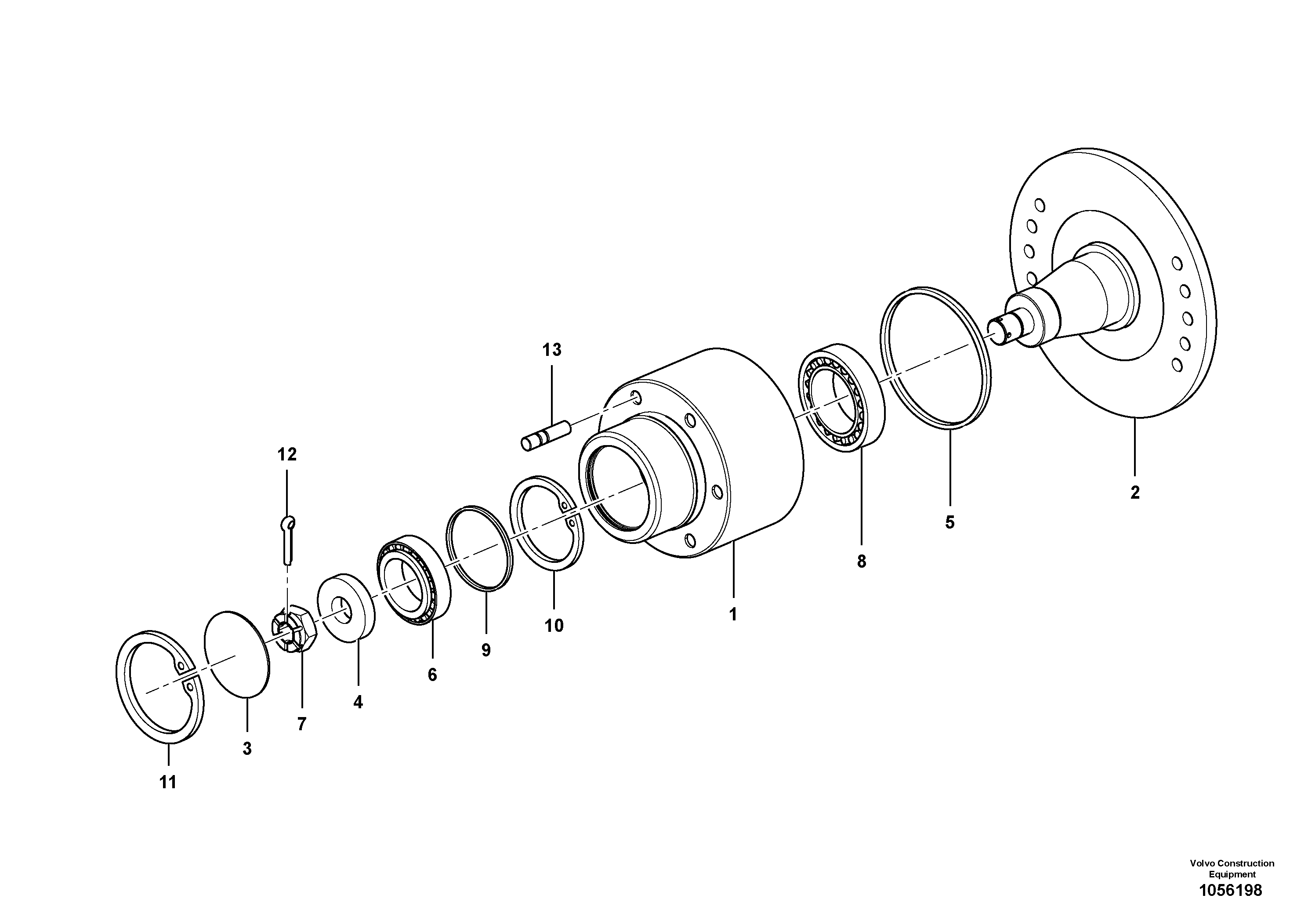 Схема запчастей Volvo ABG4361 S/N 0847503050 - - 94514 Bearing Assembly 