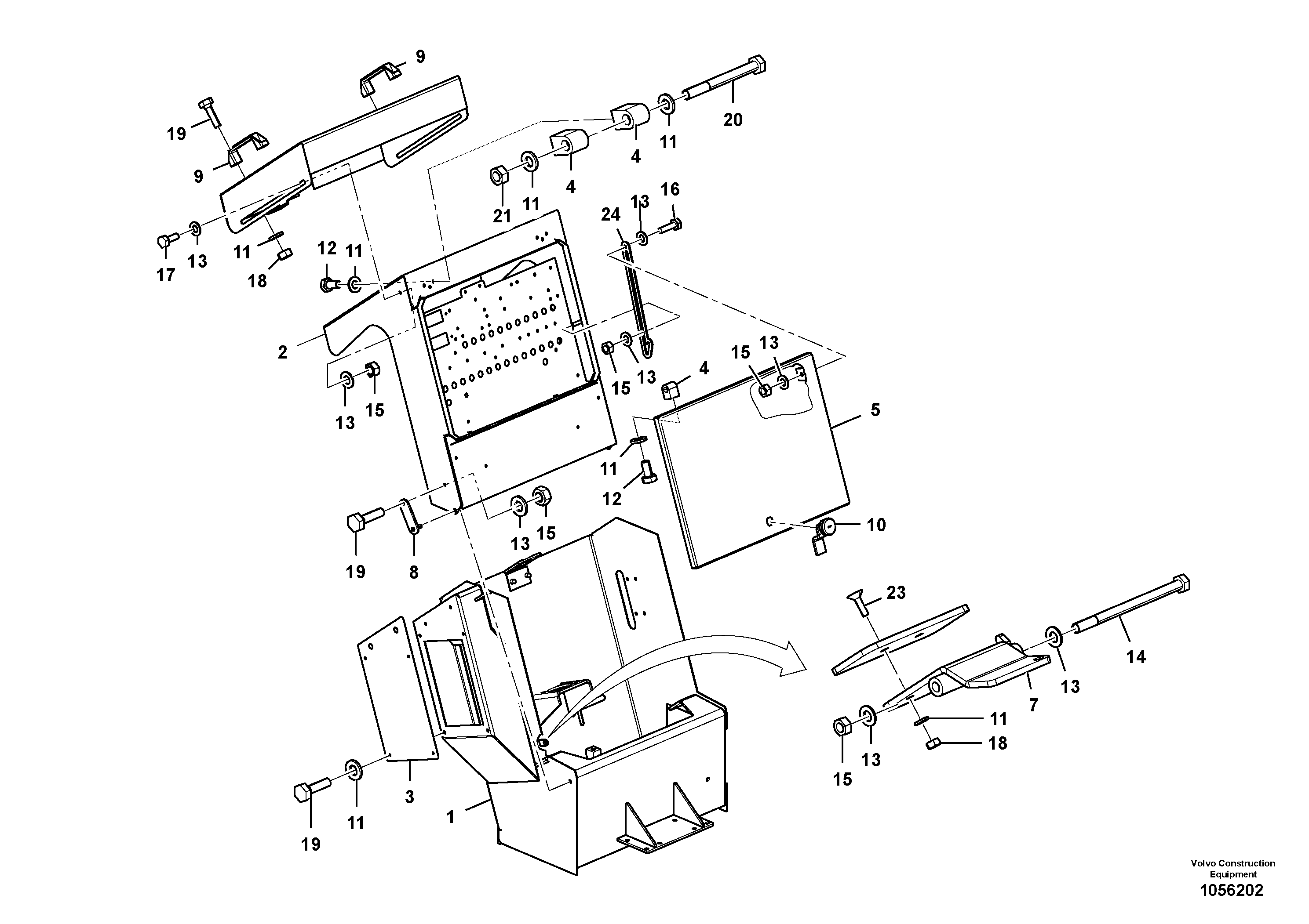 Схема запчастей Volvo ABG4361 S/N 0847503050 - - 93008 Control Console Assembly 