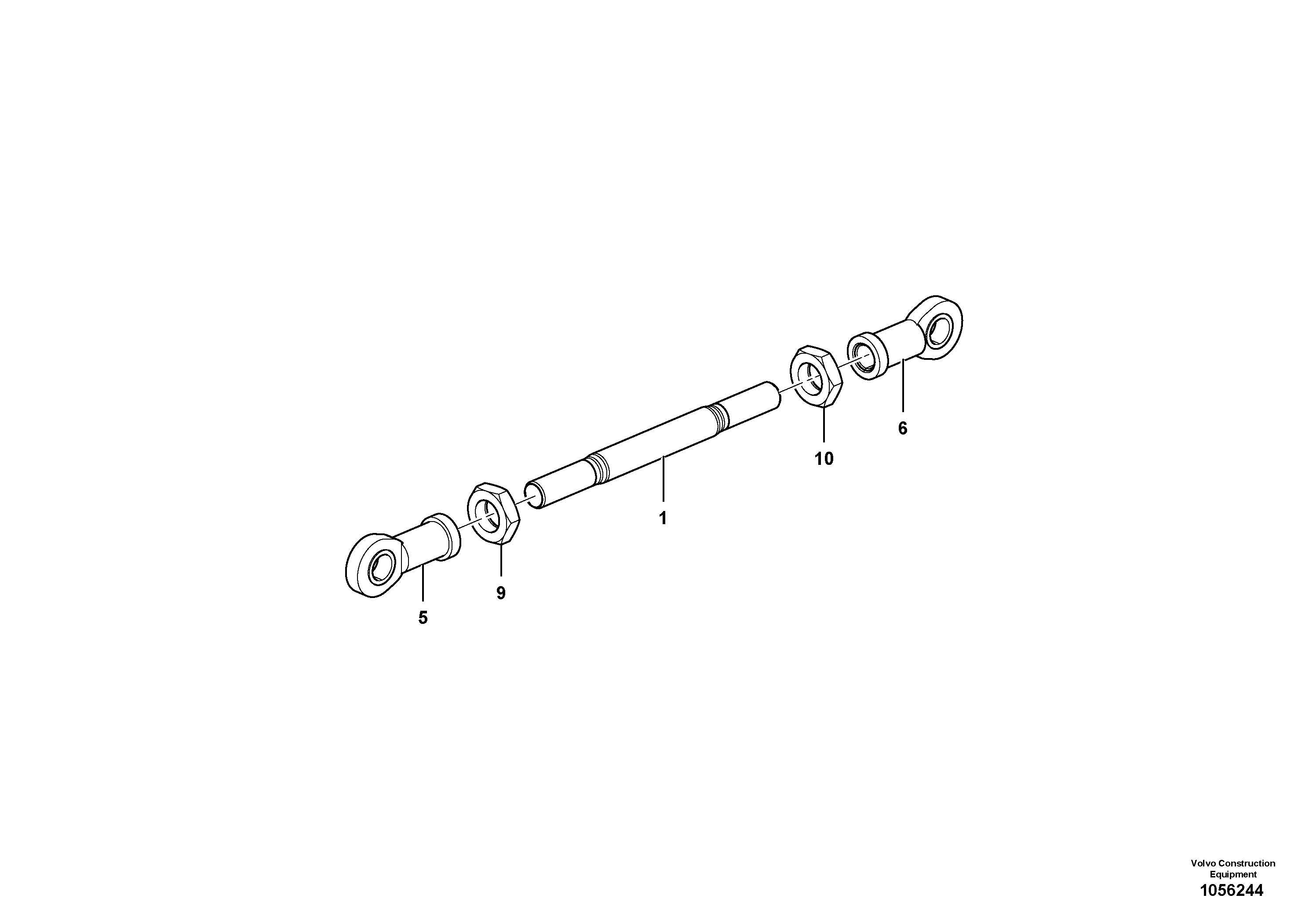 Схема запчастей Volvo ABG4361 S/N 0847503050 - - 93445 Track Rod Assembly 