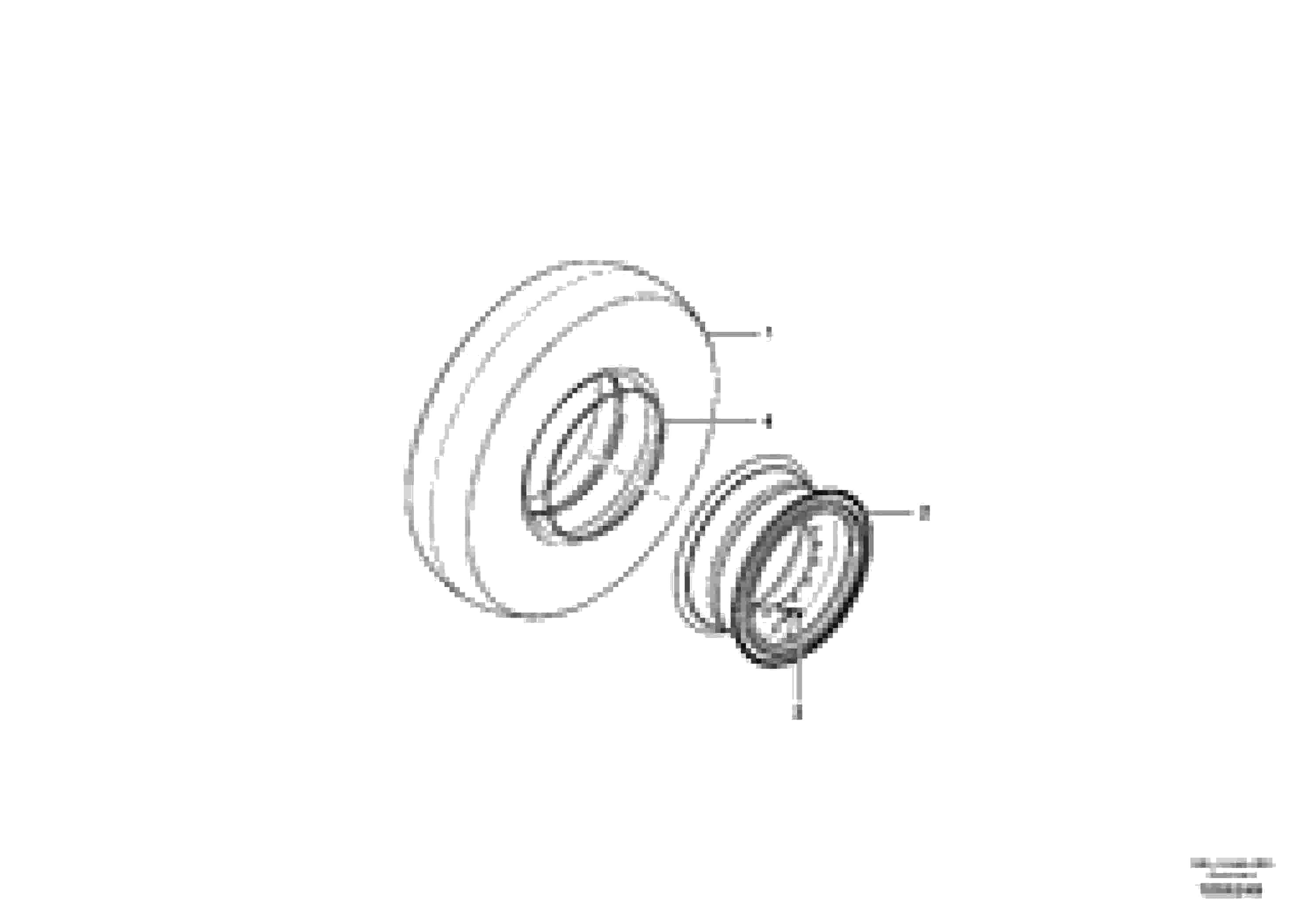 Схема запчастей Volvo ABG4361 S/N 0847503050 - - 99062 Direct Drive Wheel Assembly 