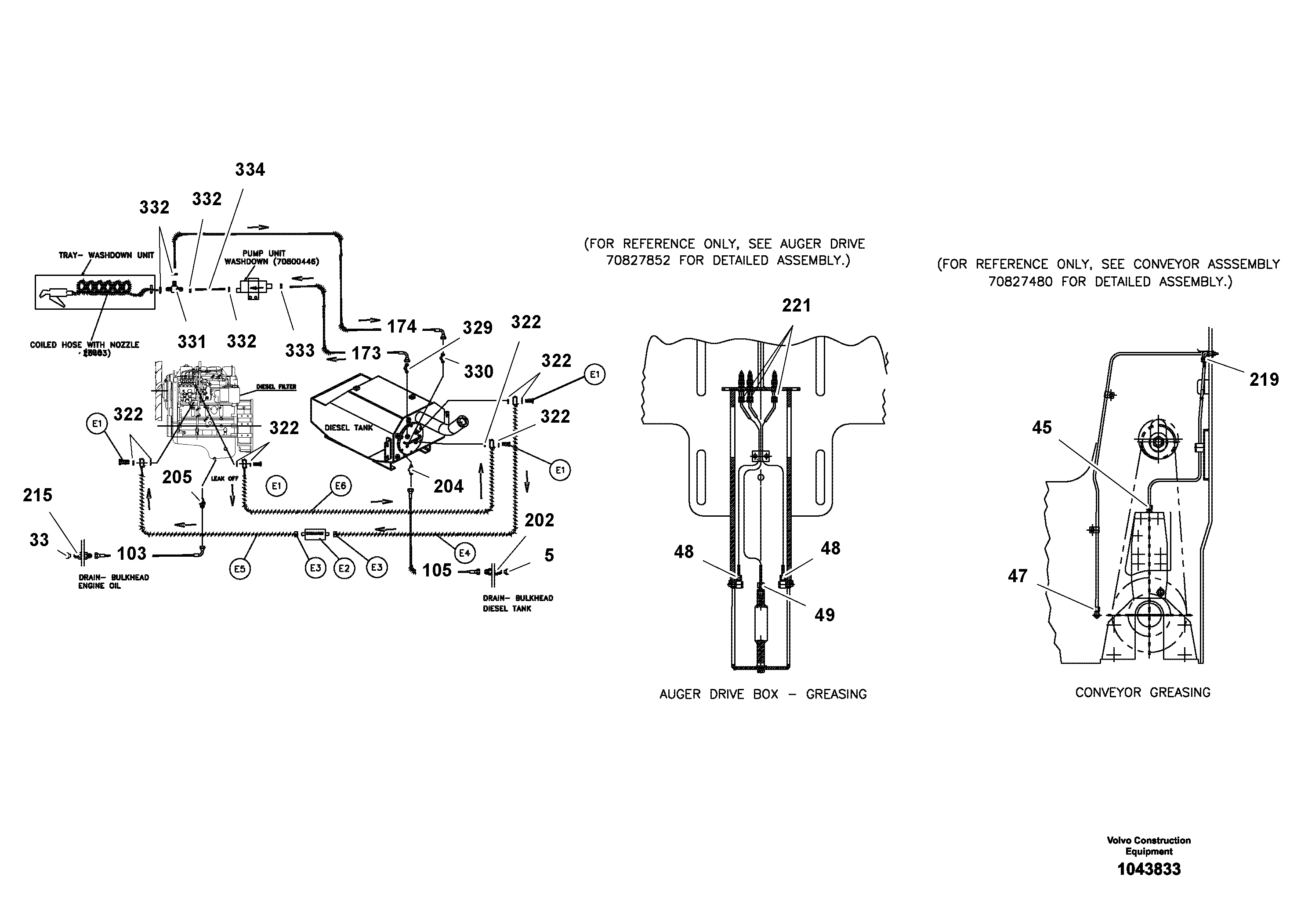 Схема запчастей Volvo ABG4361 S/N 0847503050 - - 99971 Piping Hydraulic 