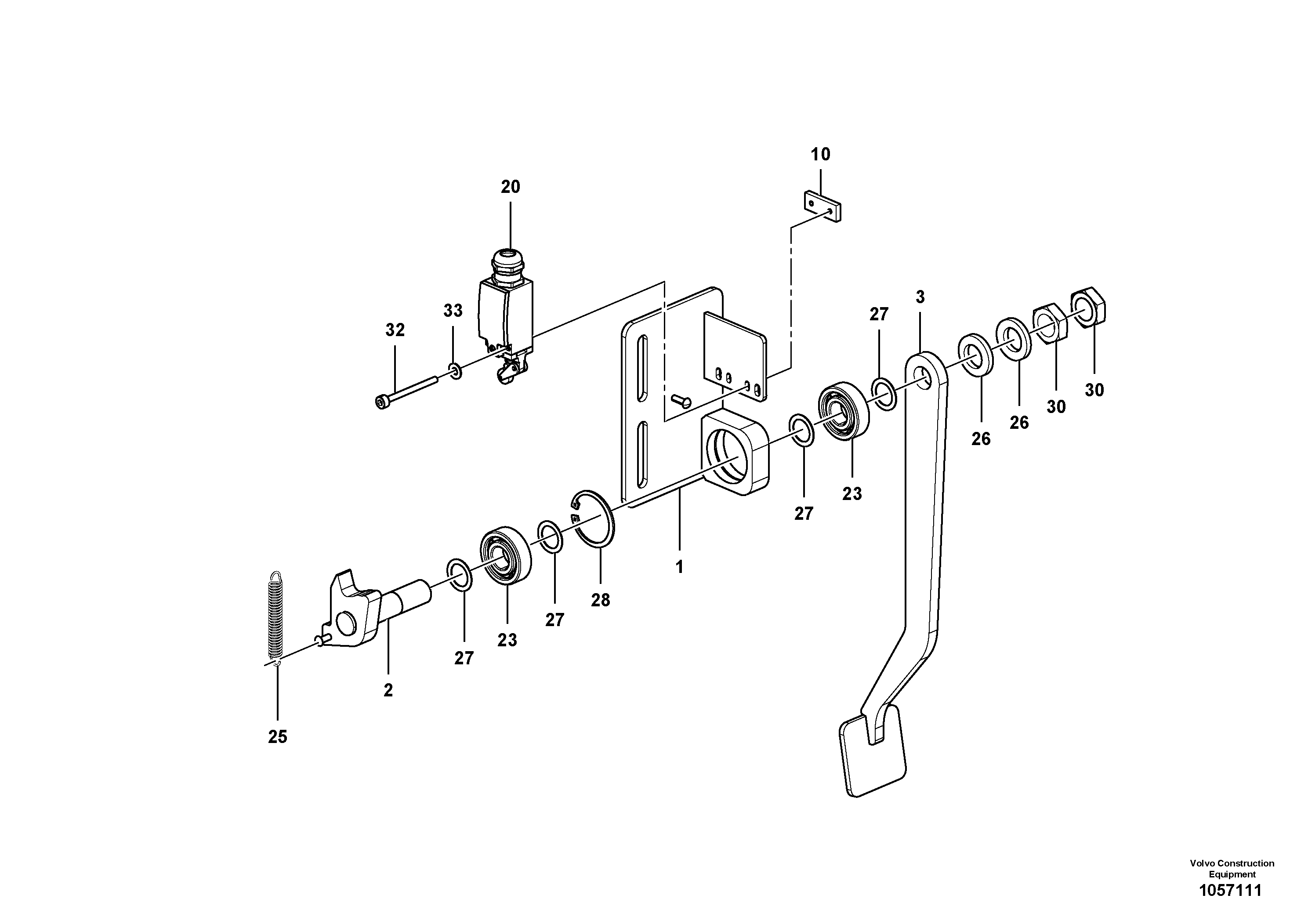 Схема запчастей Volvo ABG4361 S/N 0847503050 - - 100900 Mix Level Control Switch Assembly 