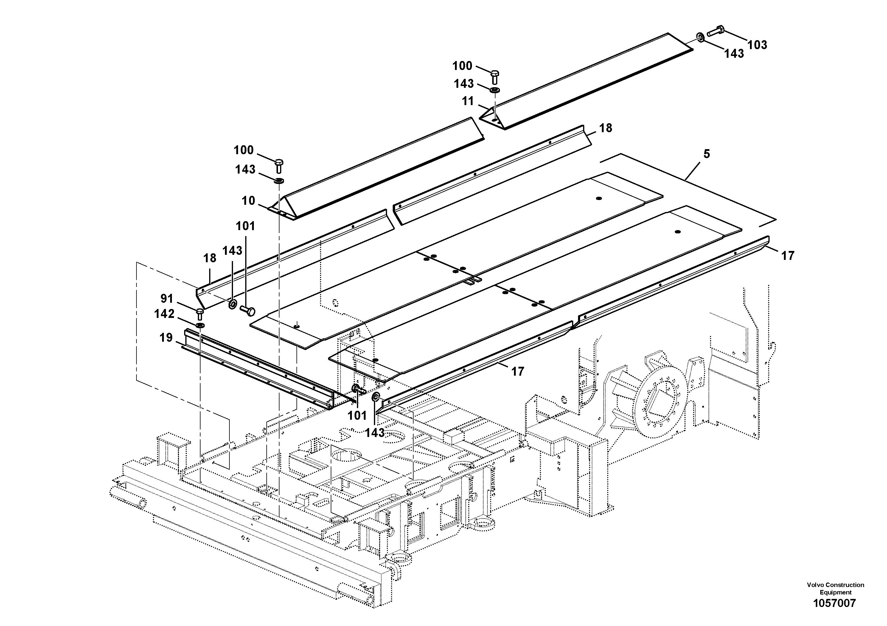 Схема запчастей Volvo ABG4361 S/N 0847503050 - - 100909 Conveyor Installation 