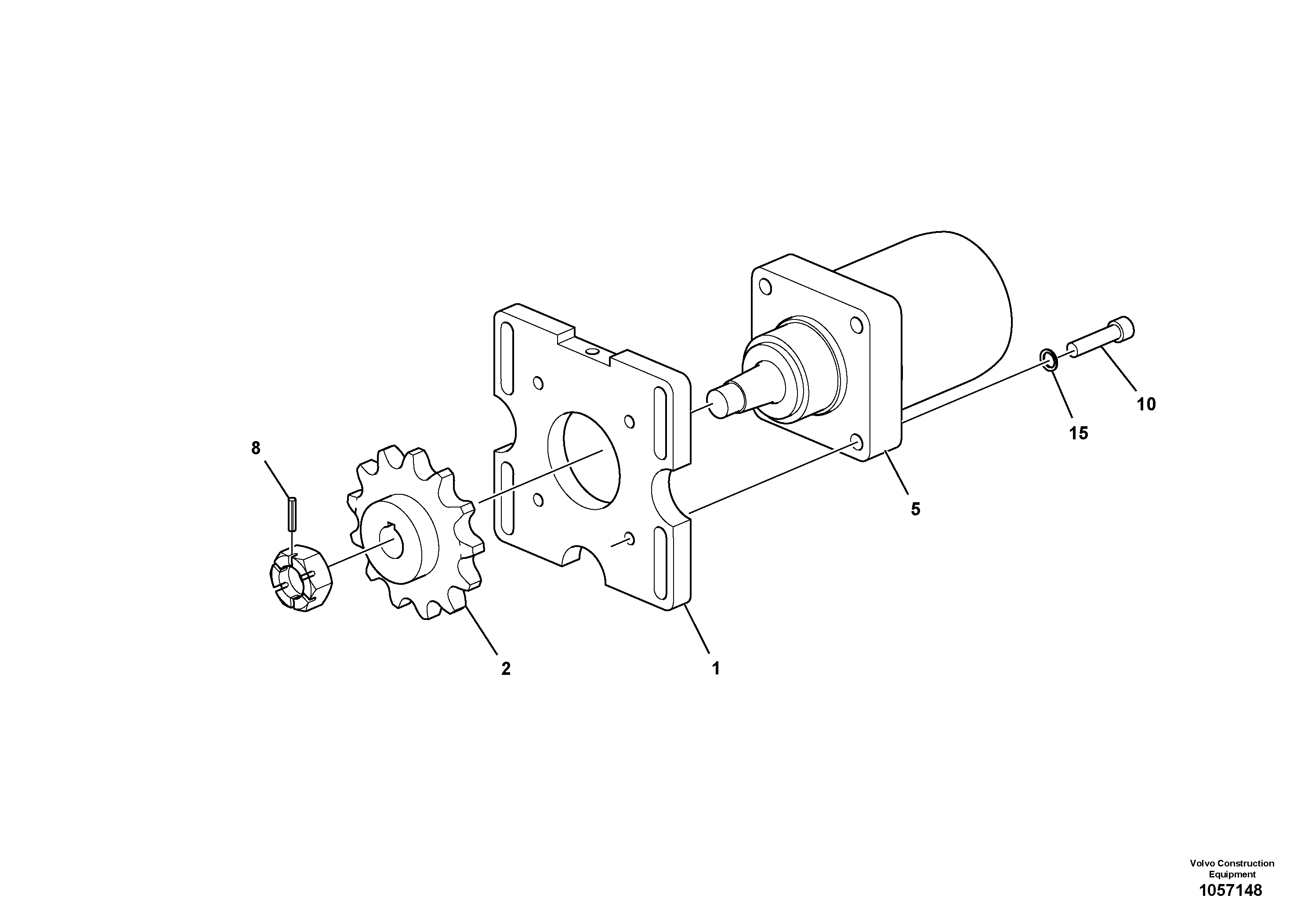 Схема запчастей Volvo ABG4361 S/N 0847503050 - - 92487 Drive Assembly 